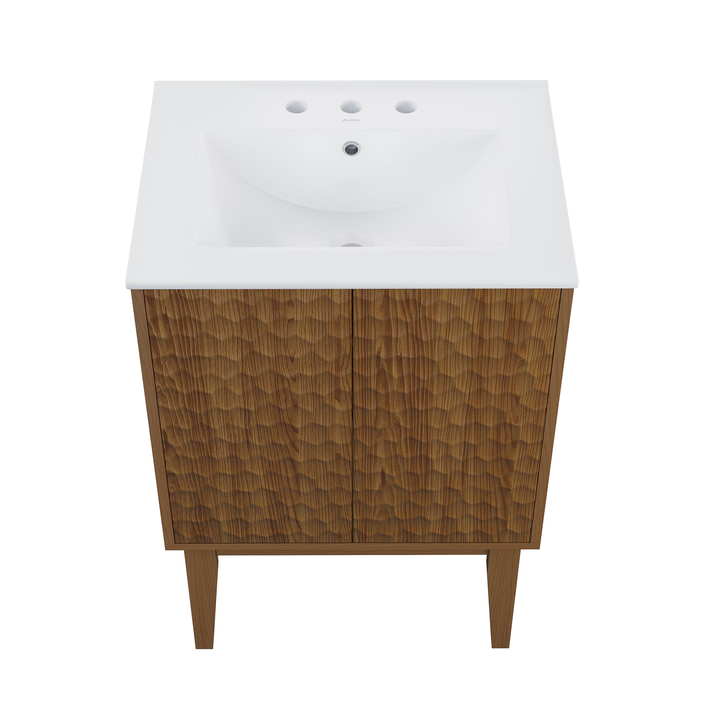 Brown Oak / White / 3-Hole