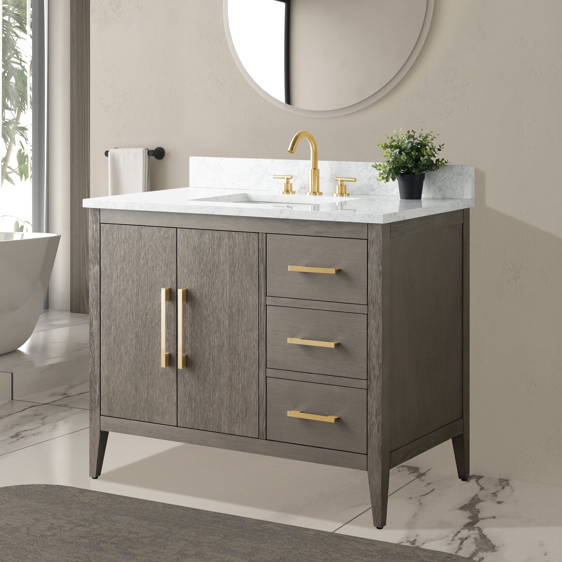 Driftwood Gray / Golden Brushed