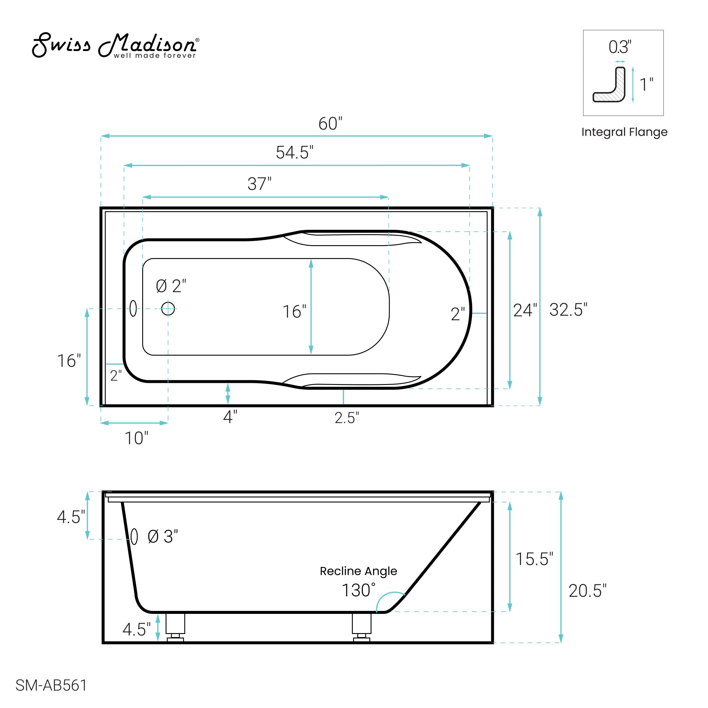 White / Left / Alcove - Apron