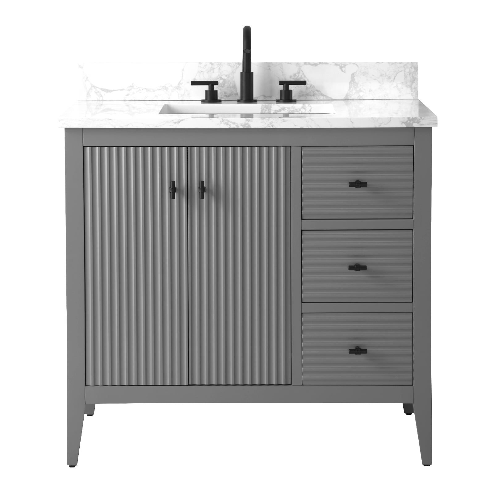 Linear Cashmere Gray / Matte Black