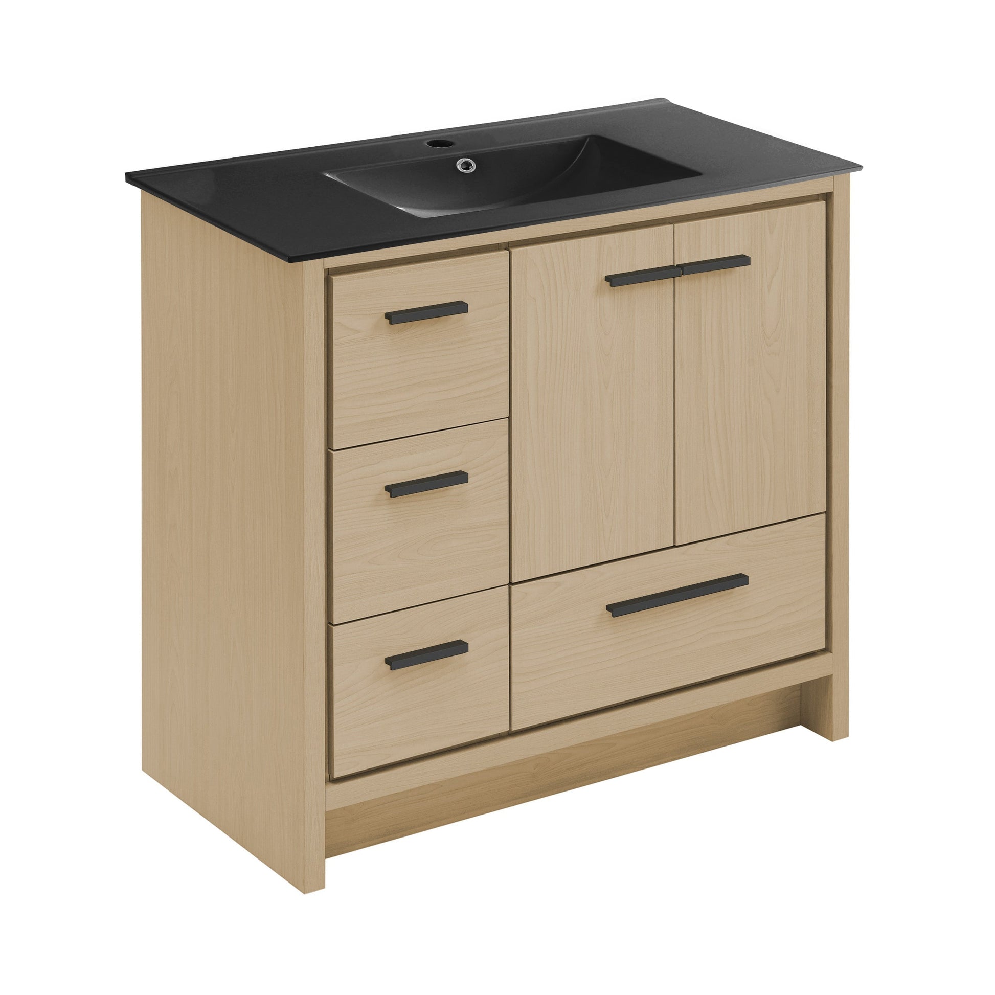 Natural Oak / Matte Black / 1-Hole