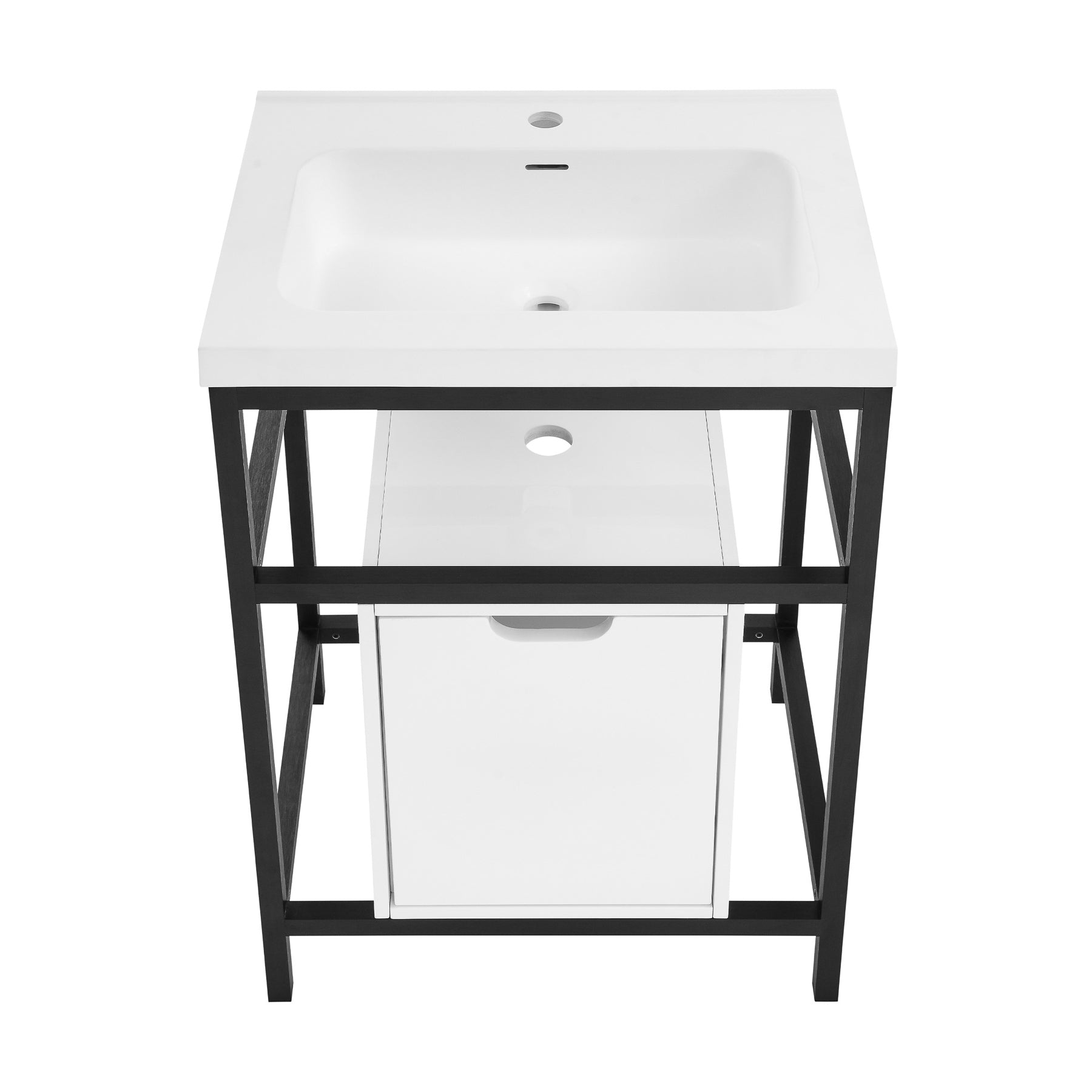 Glossy White / White / 1-Hole