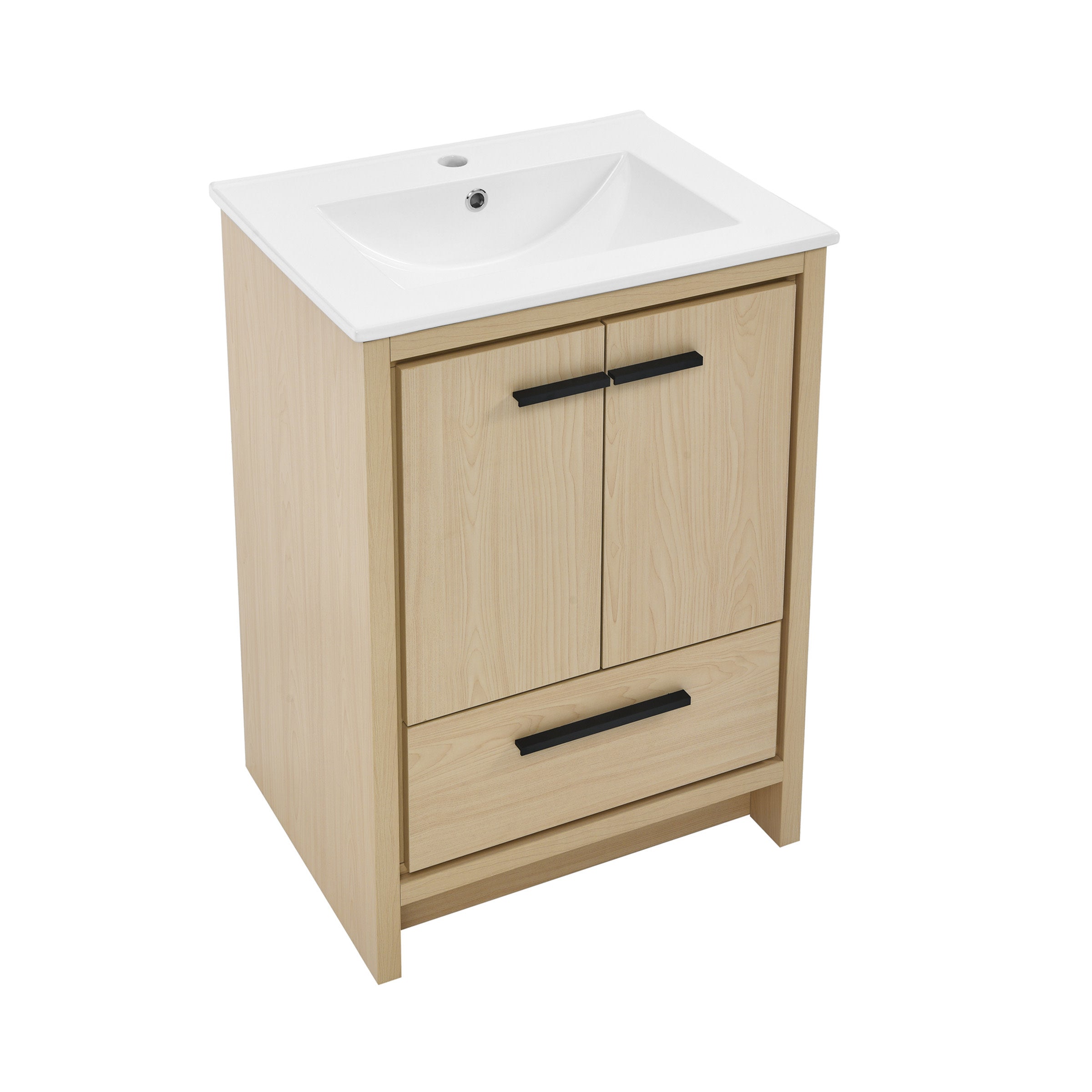 Natural Oak / White / 1-Hole