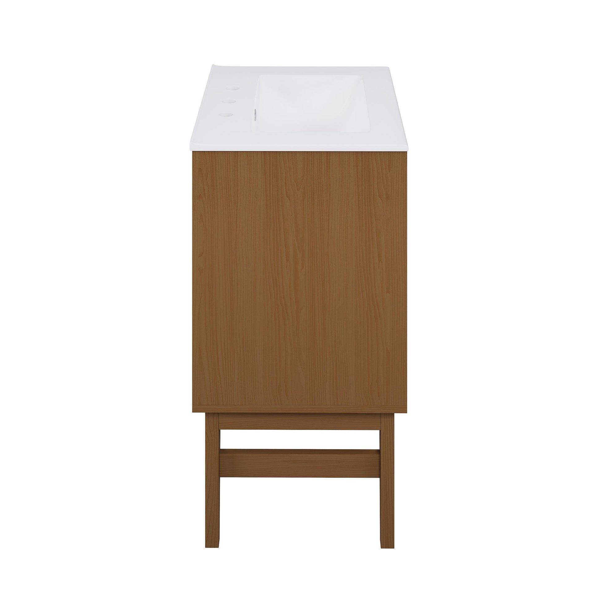 Brown Oak / White / 3-Hole