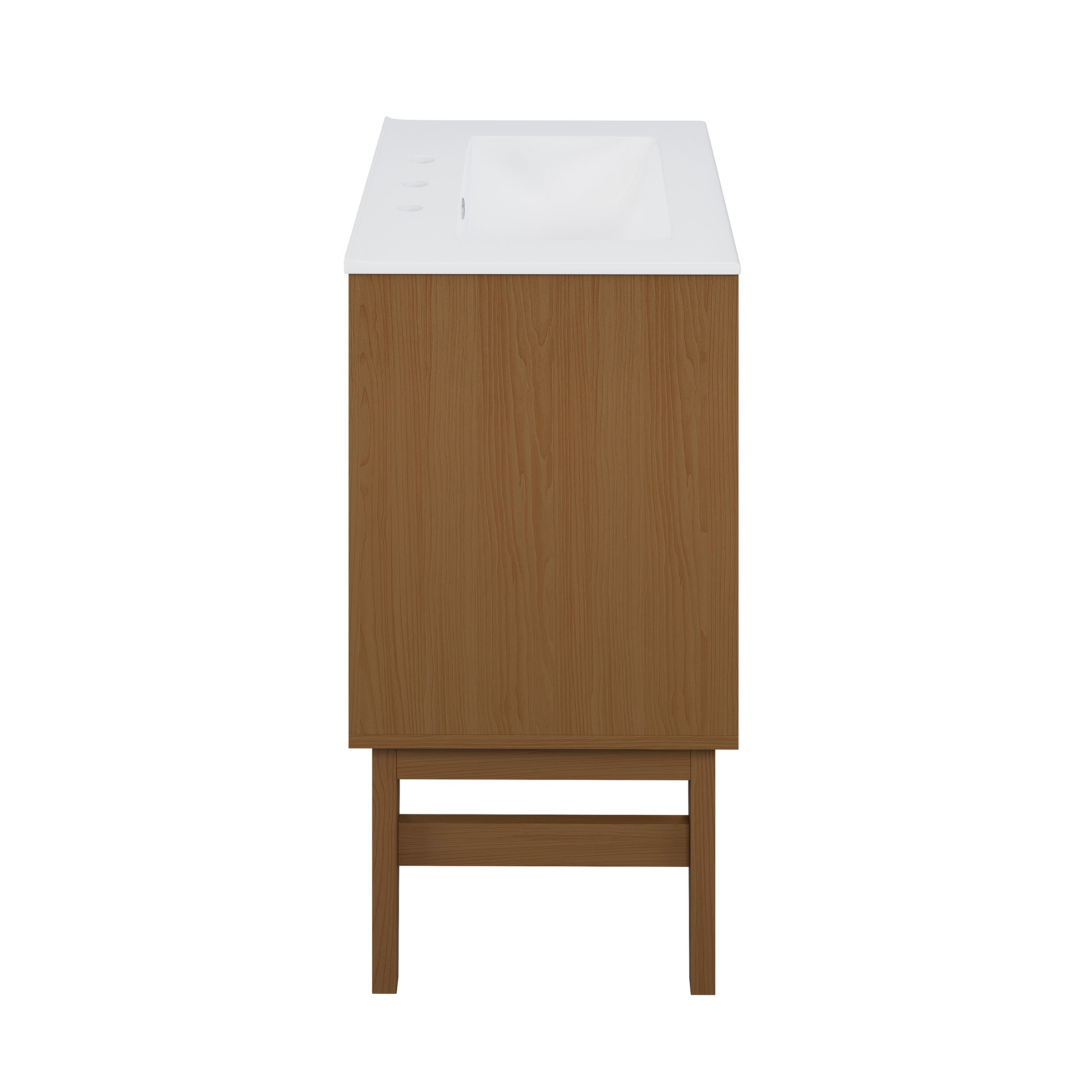 Brown Oak / White / 3-Hole