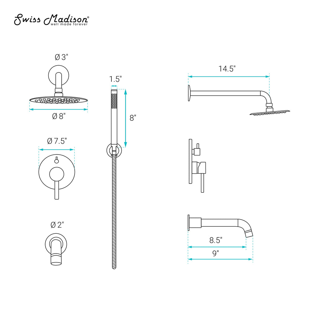 Polished Chrome / With Tub Filler / With Tub Filler