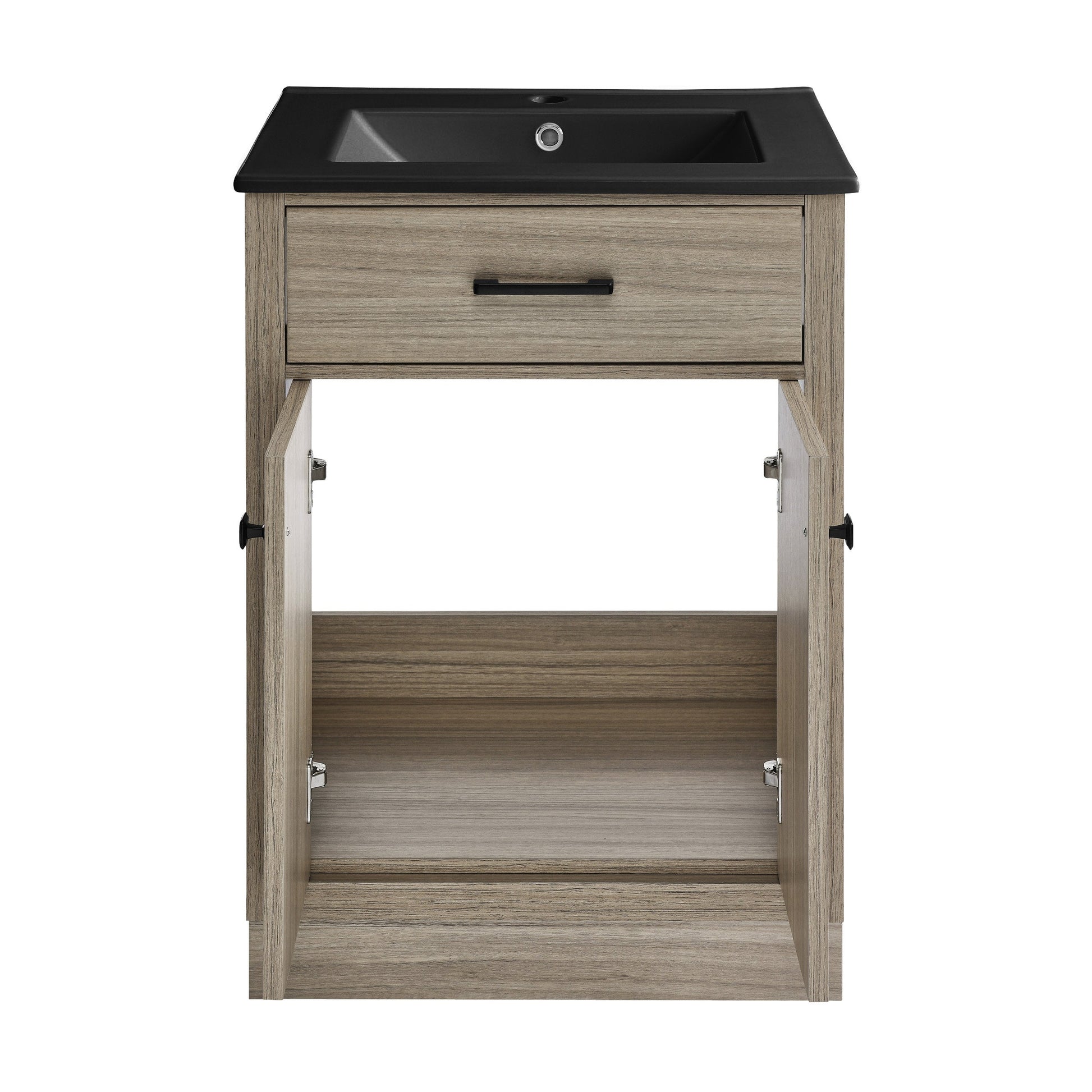Weathered Oak / Matte Black / 1-Hole