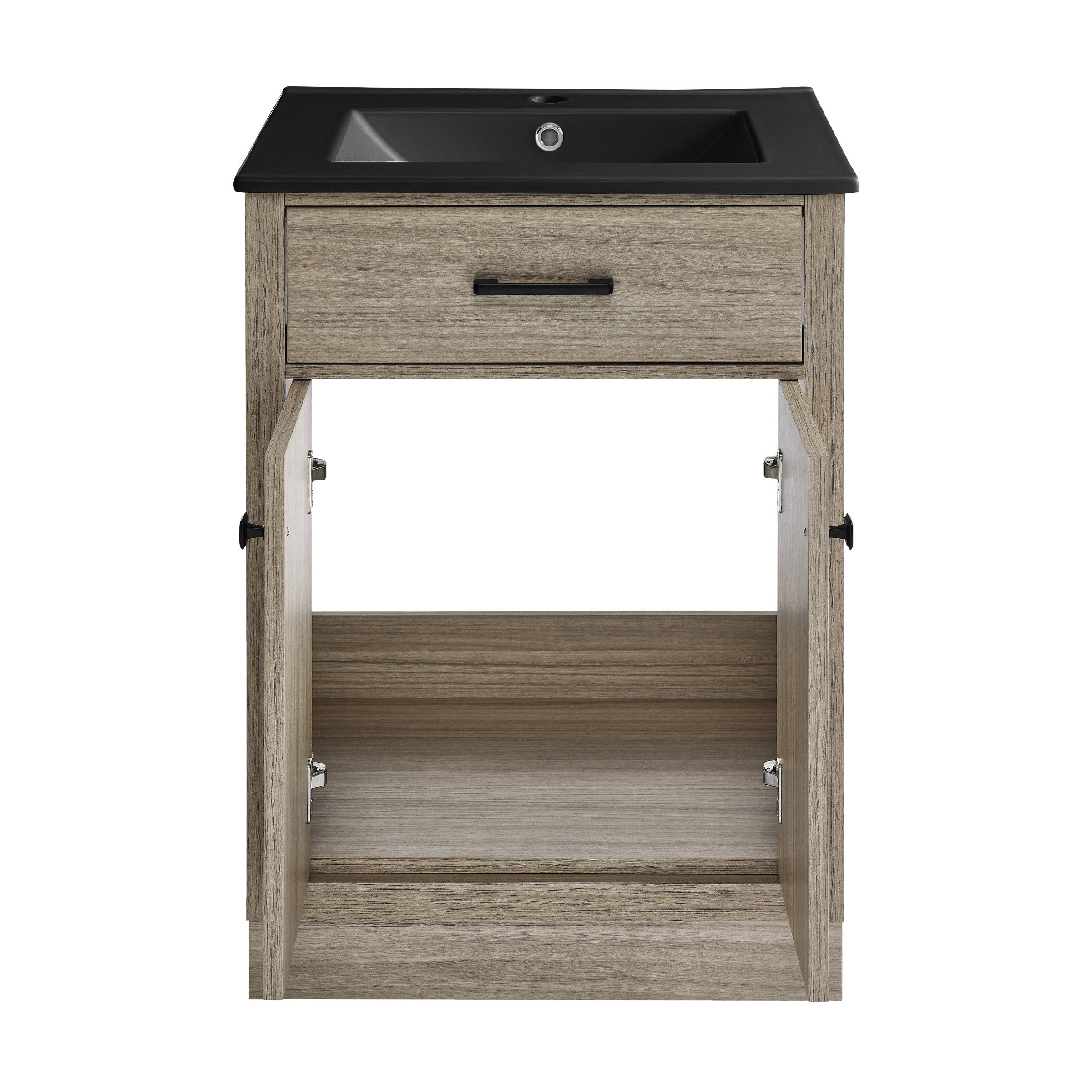 Weathered Oak / Matte Black / 1-Hole
