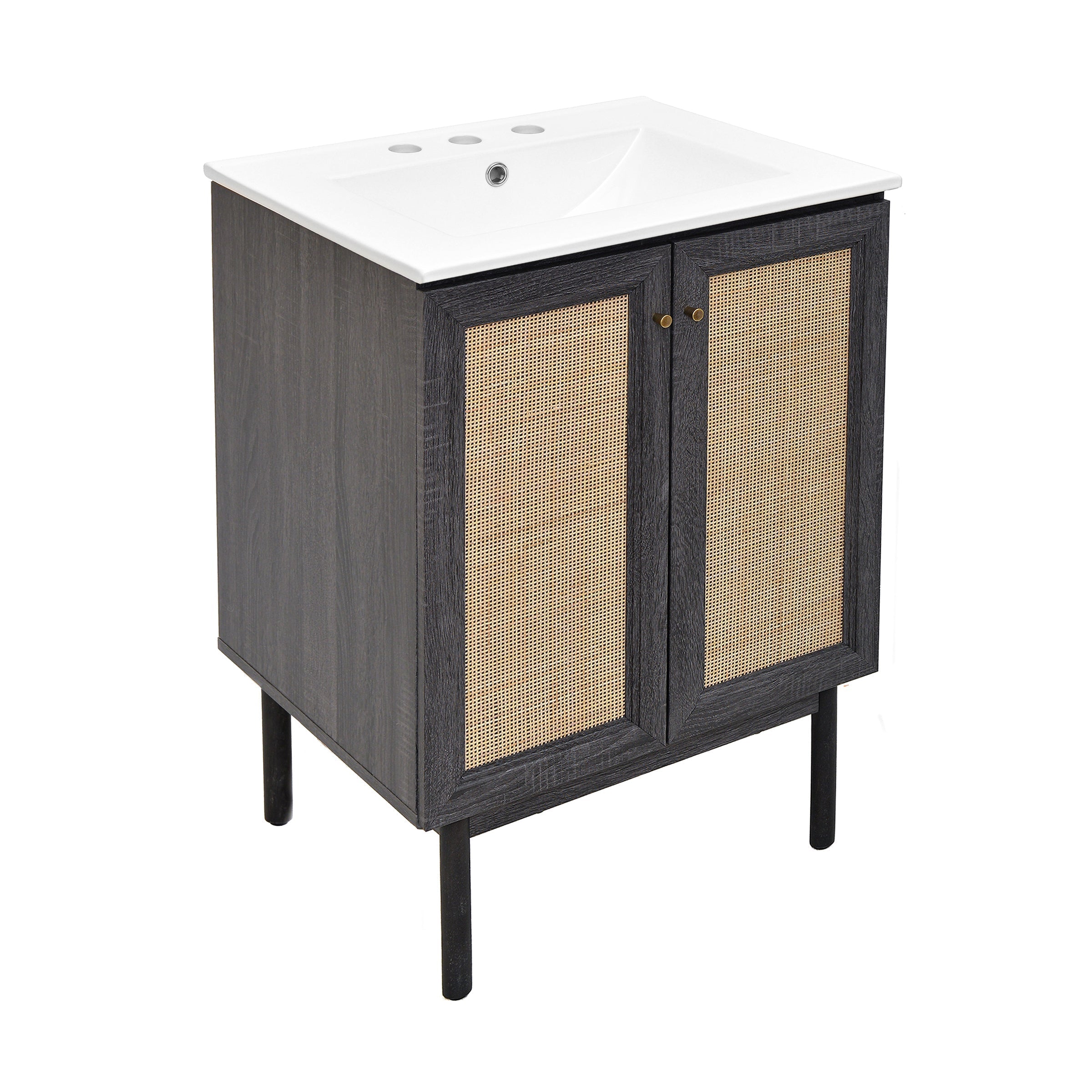 Black Oak / White / 3-Hole