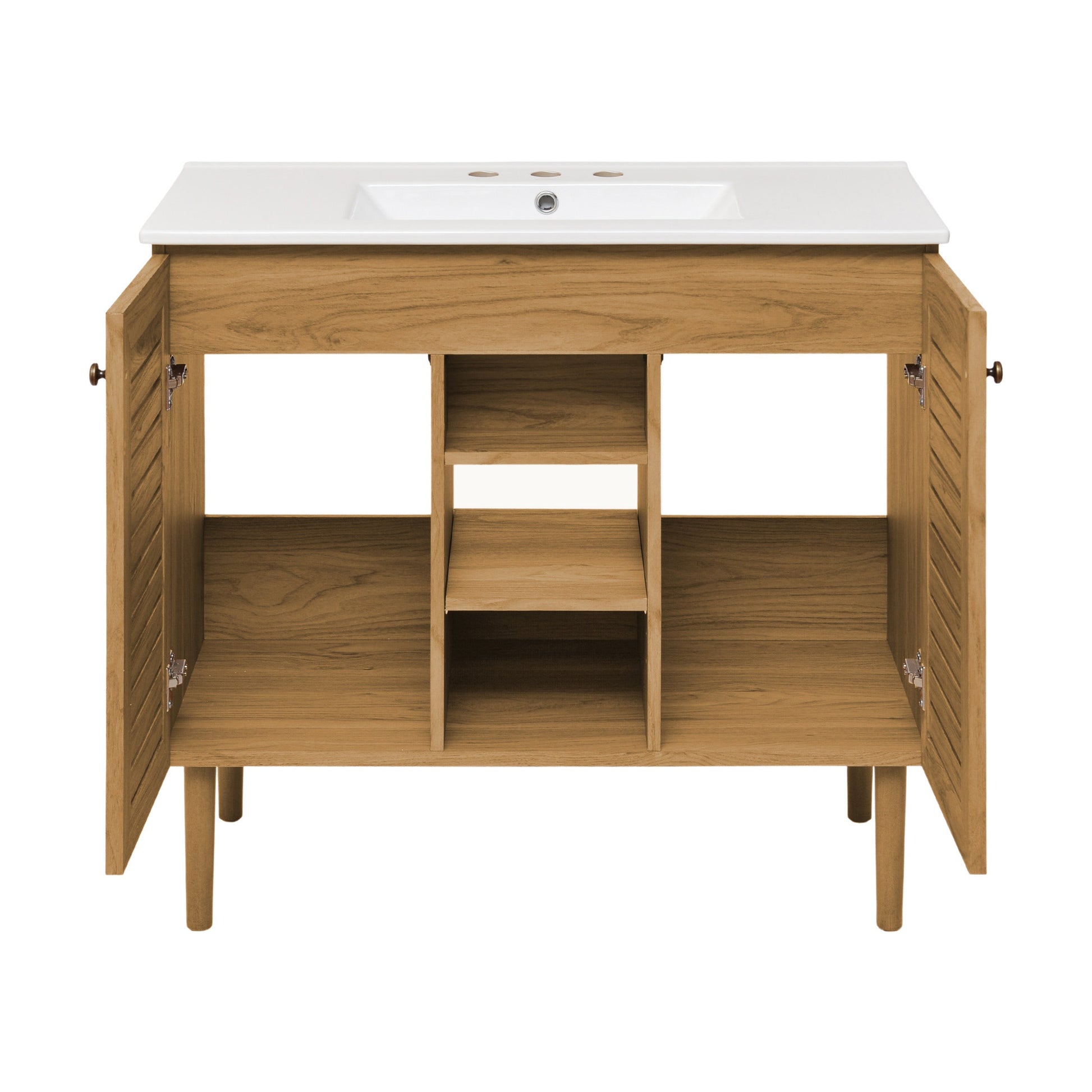 Golden Oak / White / 3-Hole