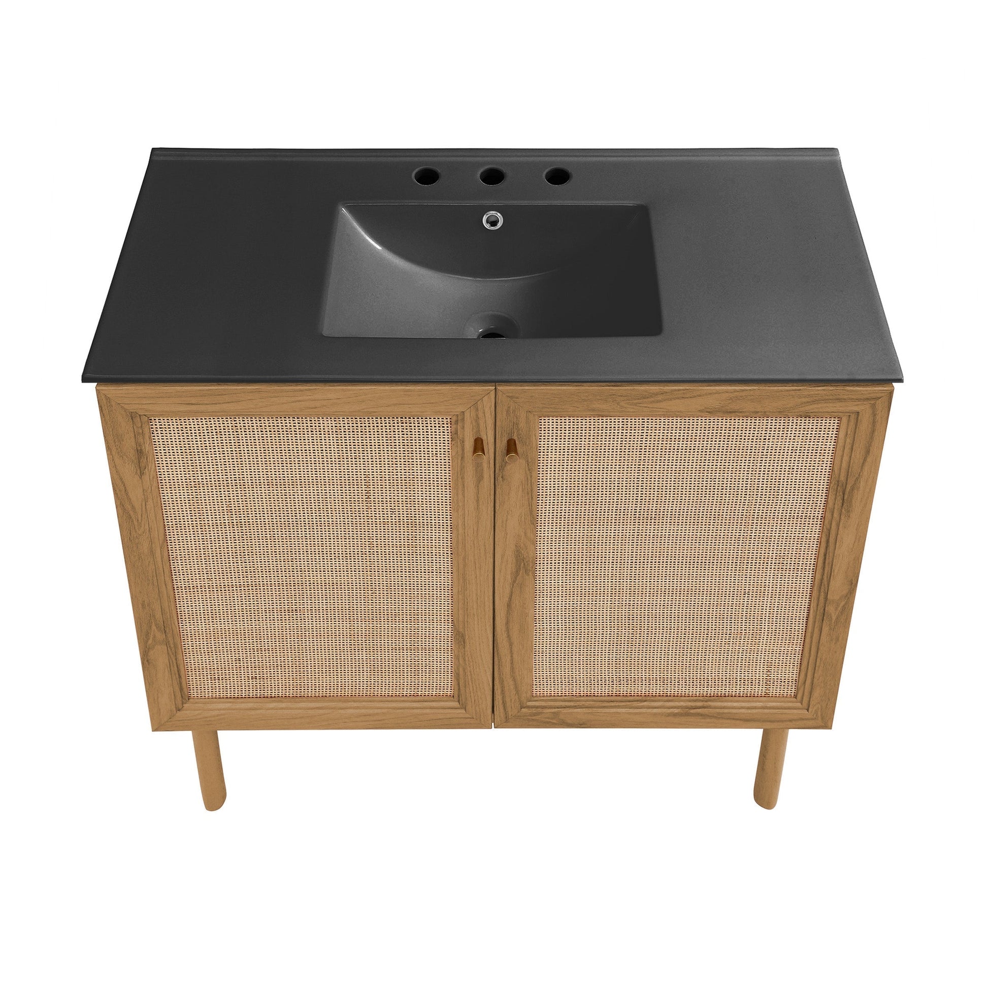 Golden Oak / Black / 3-Hole