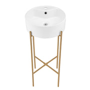 Brushed Gold / White / 1-Hole