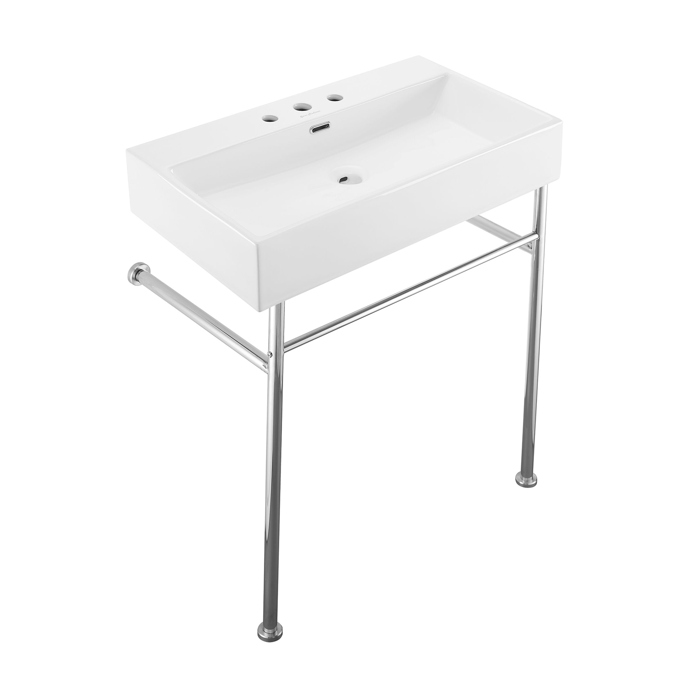 Chrome / White / 3-Hole