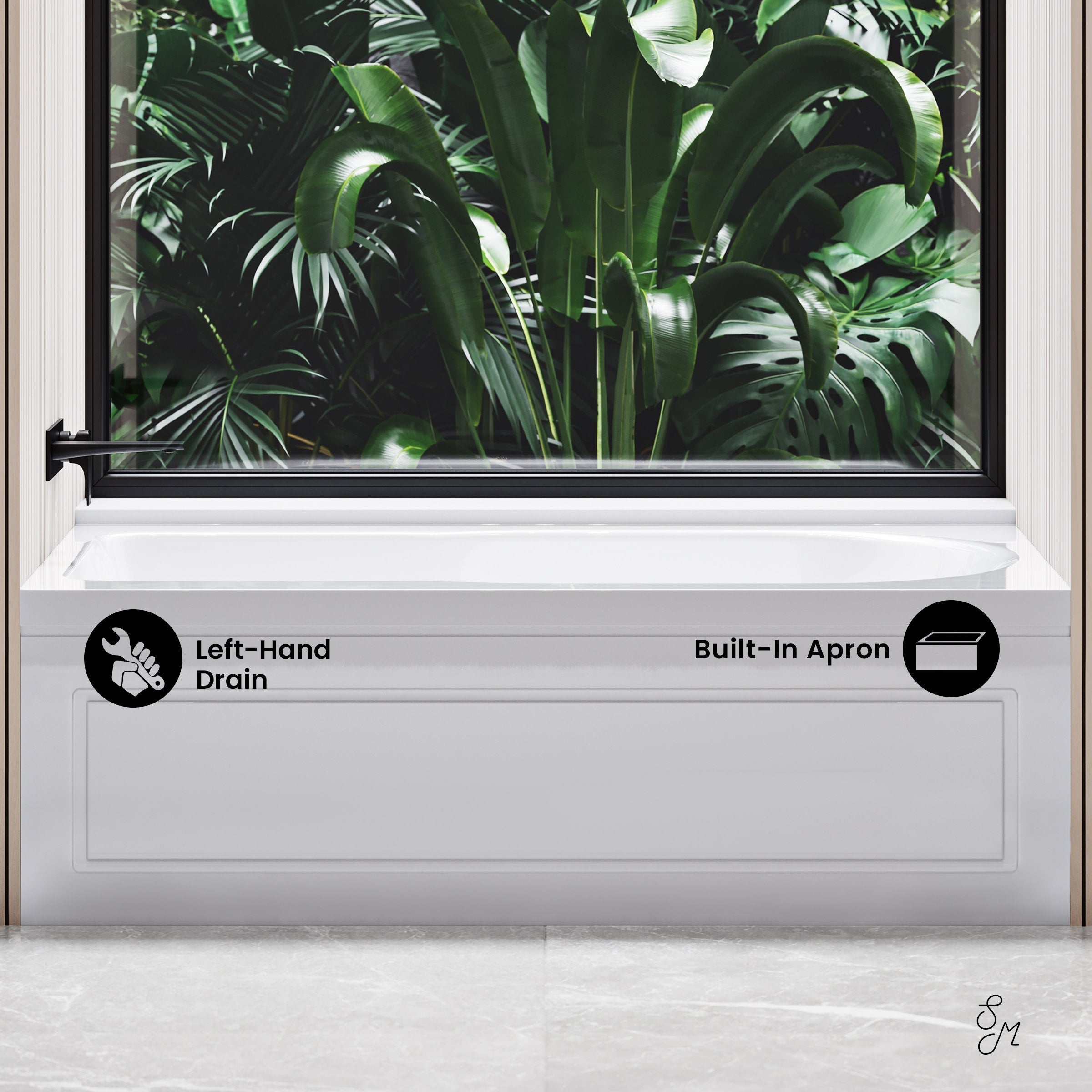 White / Left / Alcove - Apron