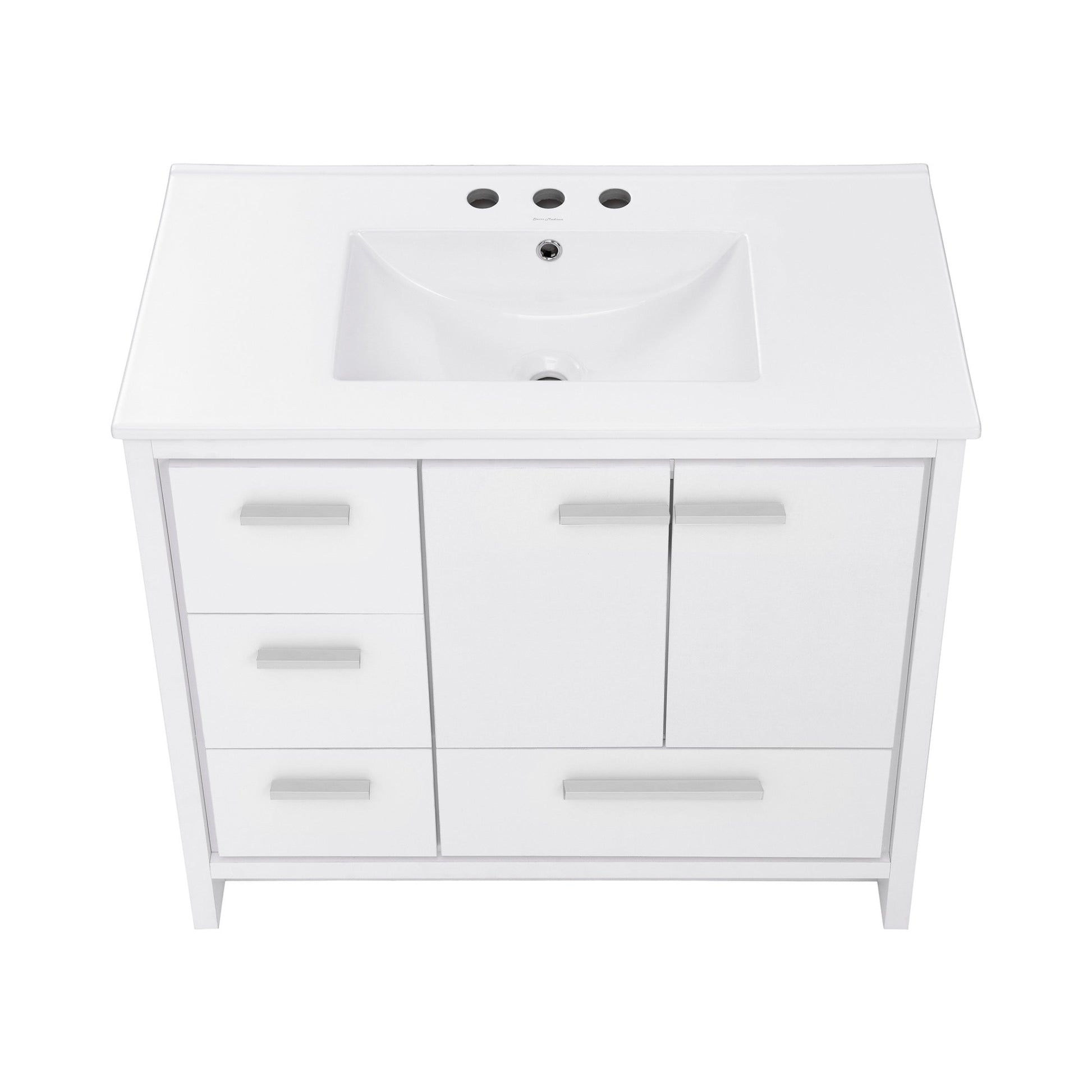 White / White / 3-Hole
