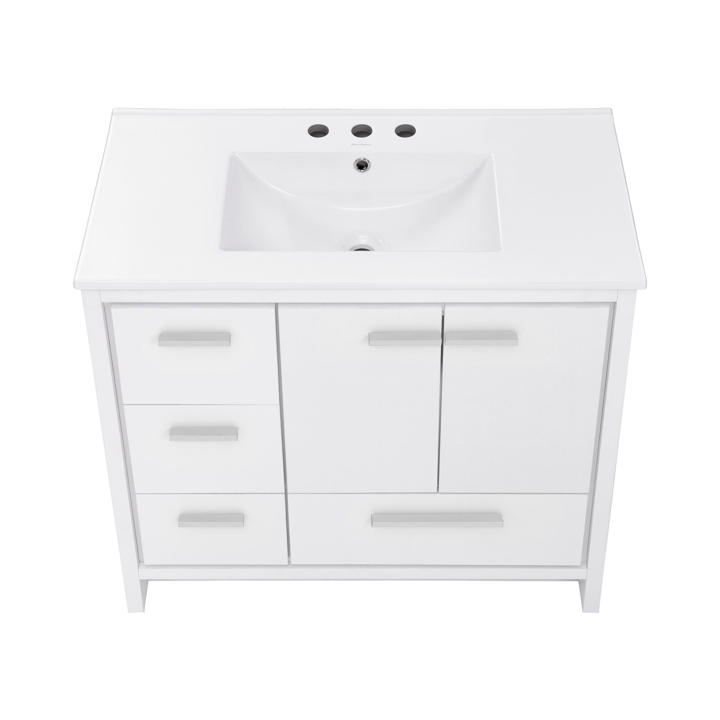 White / White / 3-Hole