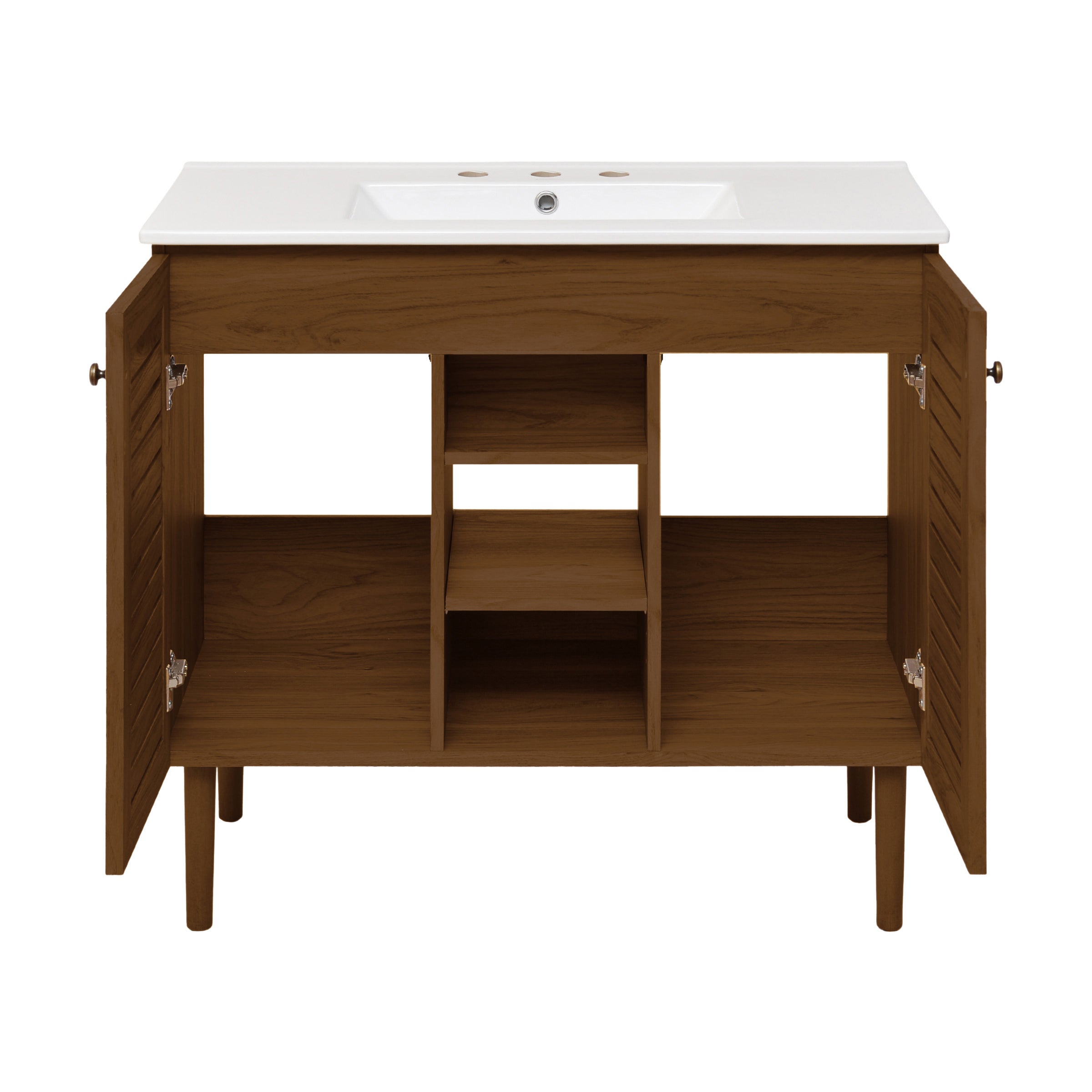 Brown Oak / White / 3-Hole