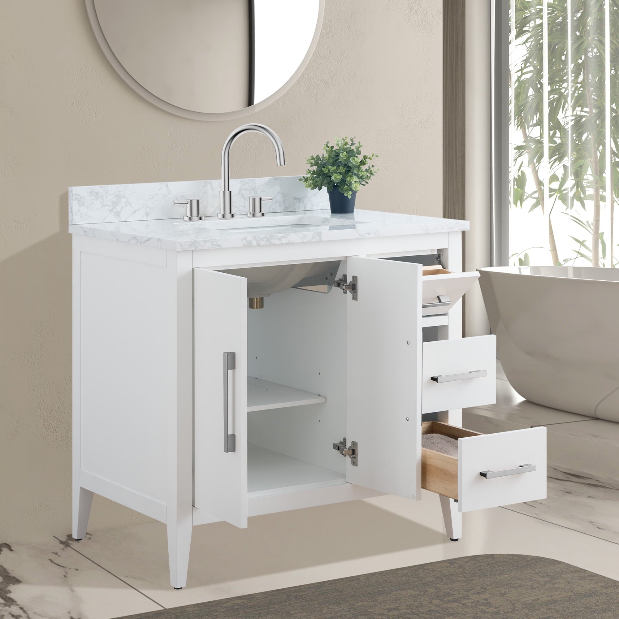 White / Brushed Nickel