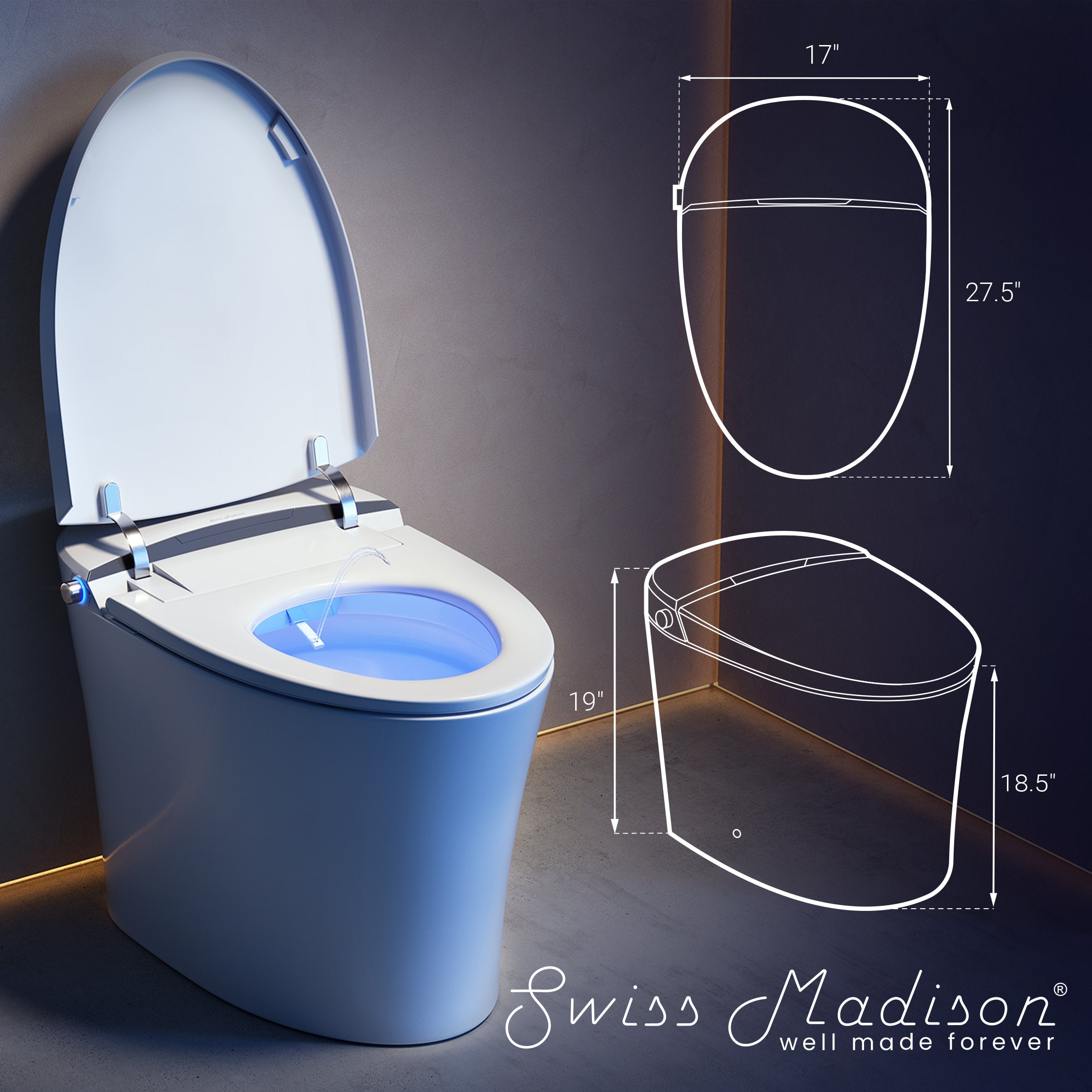 Glossy White / Smart Bidet