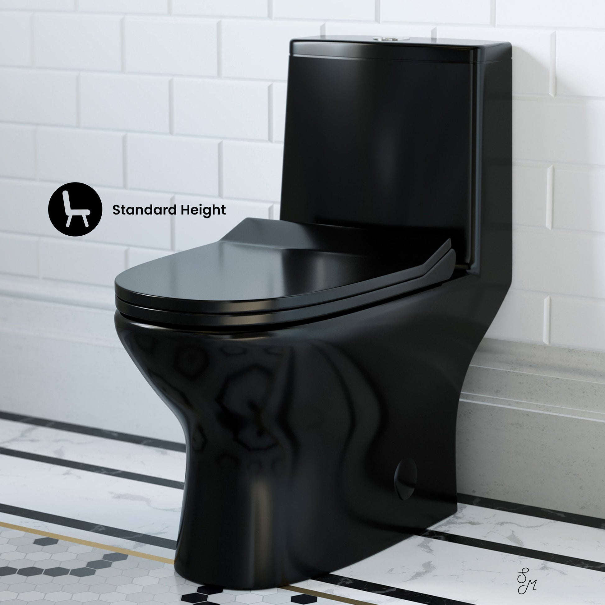Glossy Black / Dual - Top / Chrome