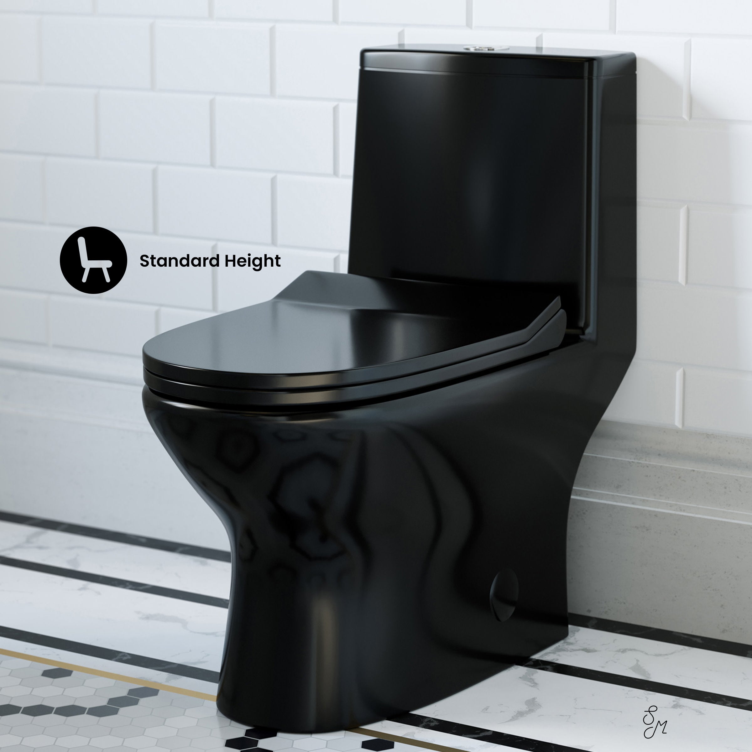 Glossy Black / Dual - Top / Chrome