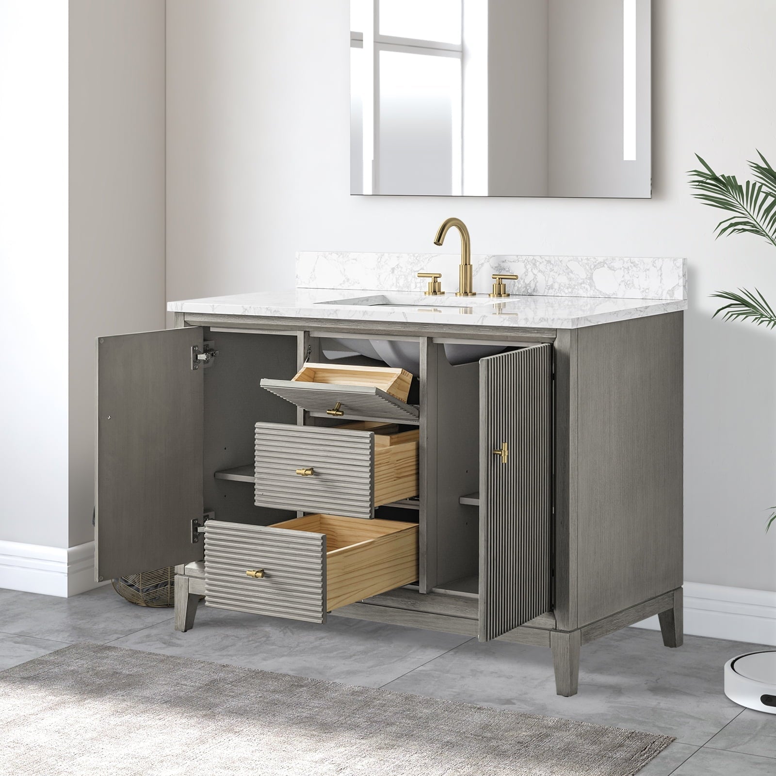 Linear Driftwood Gray / Matte Black