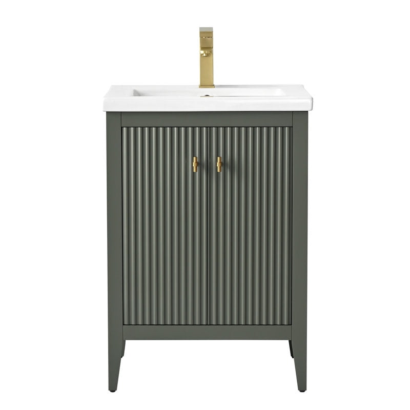 Linear Vintage Green / Golden Brushed