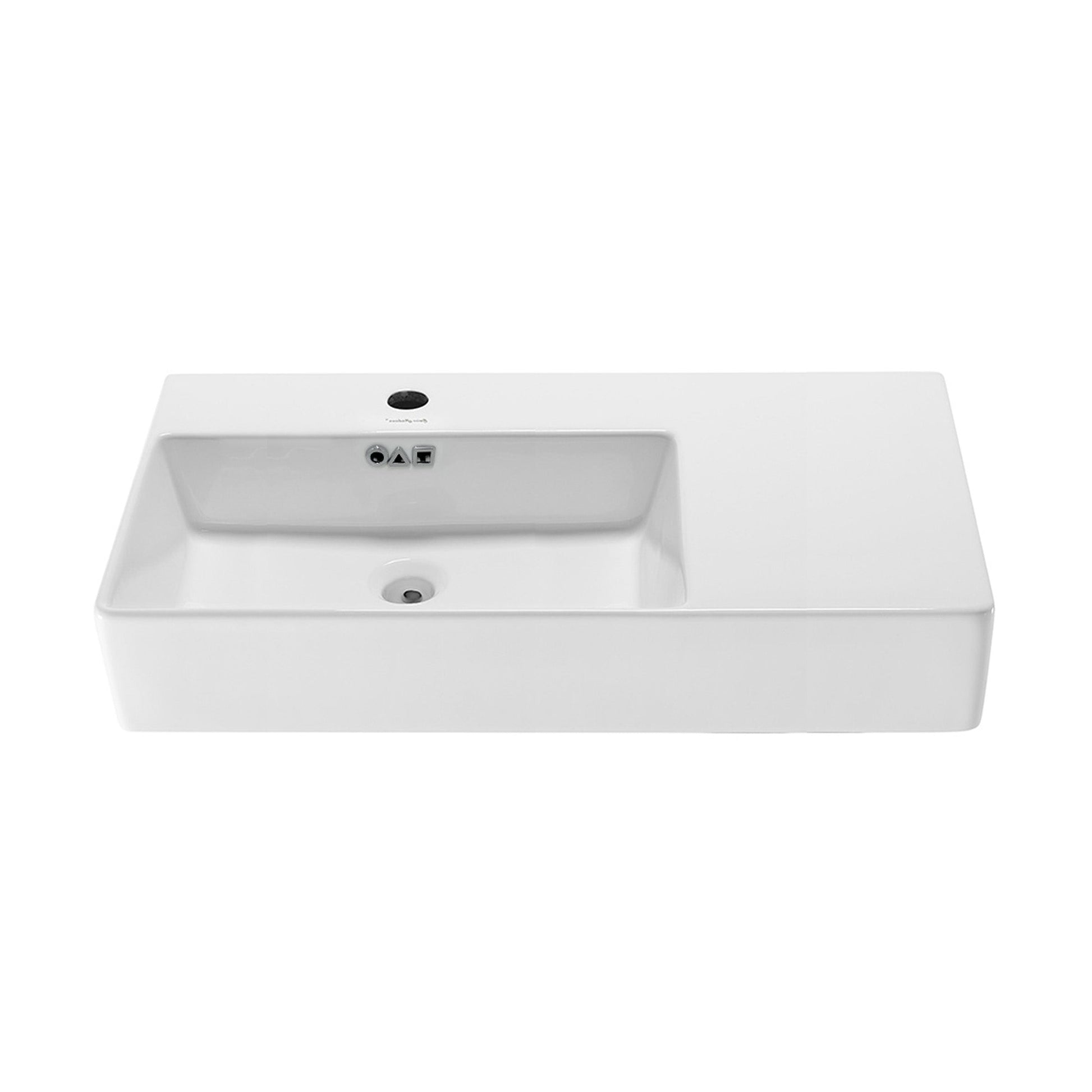 Glossy White / 1 Faucet Hole - Left