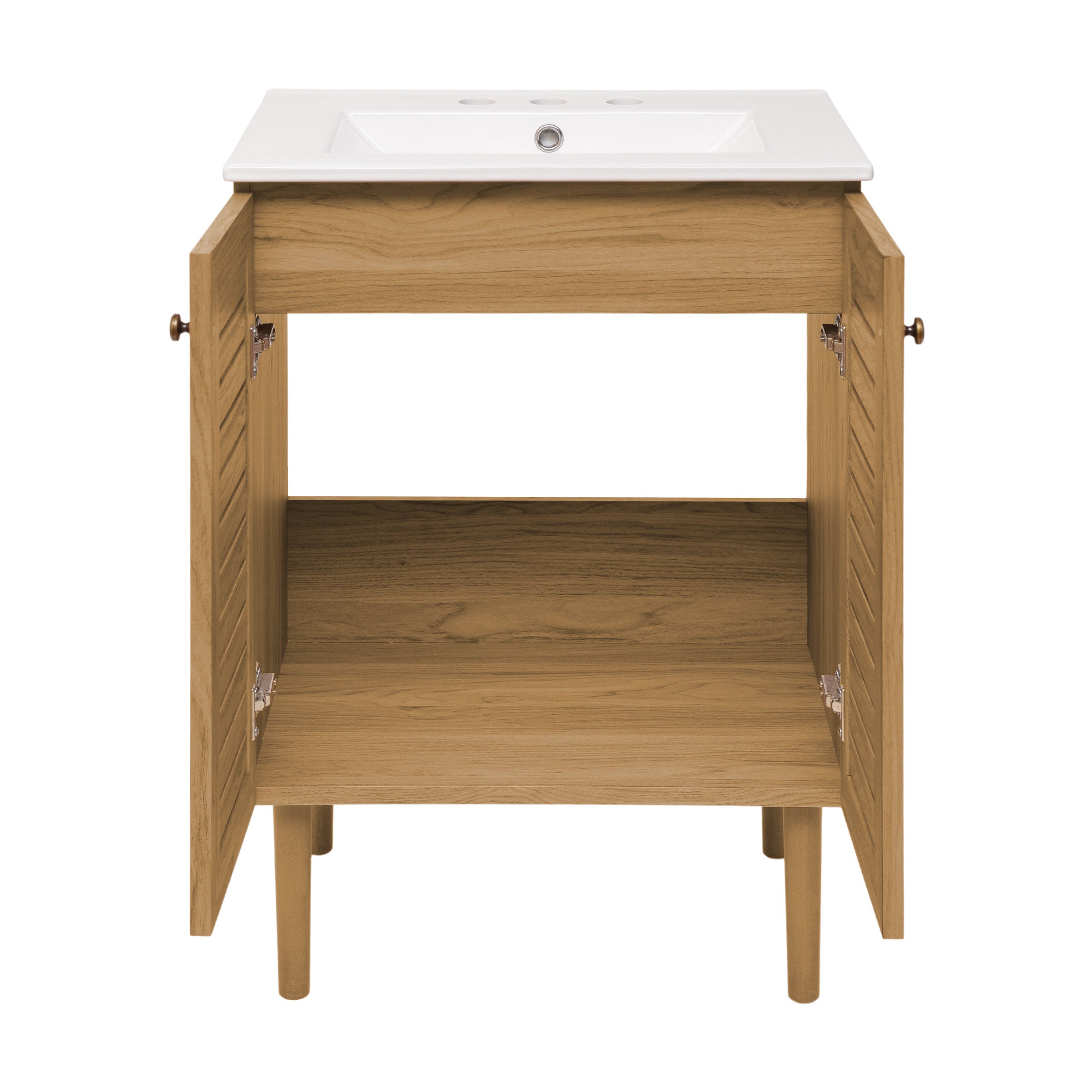 Golden Oak / White / 3-Hole