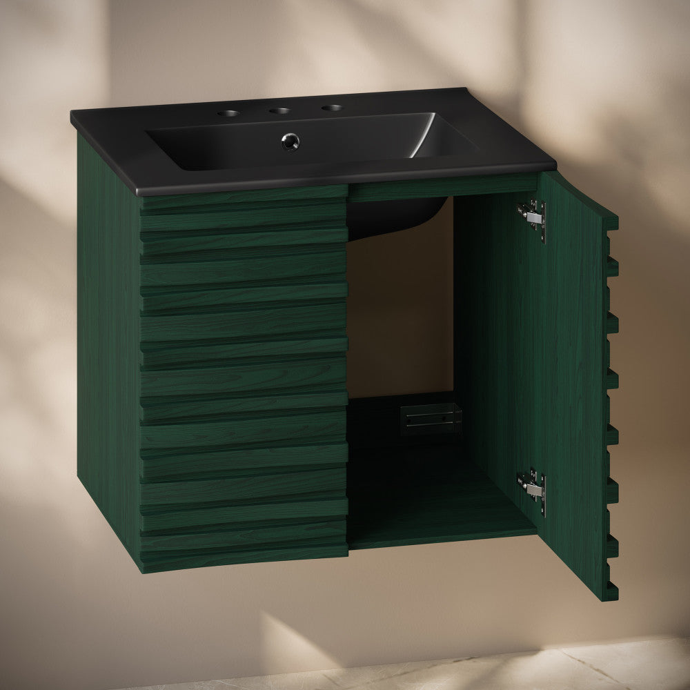 Green Oak / Black / 3-Hole Wide