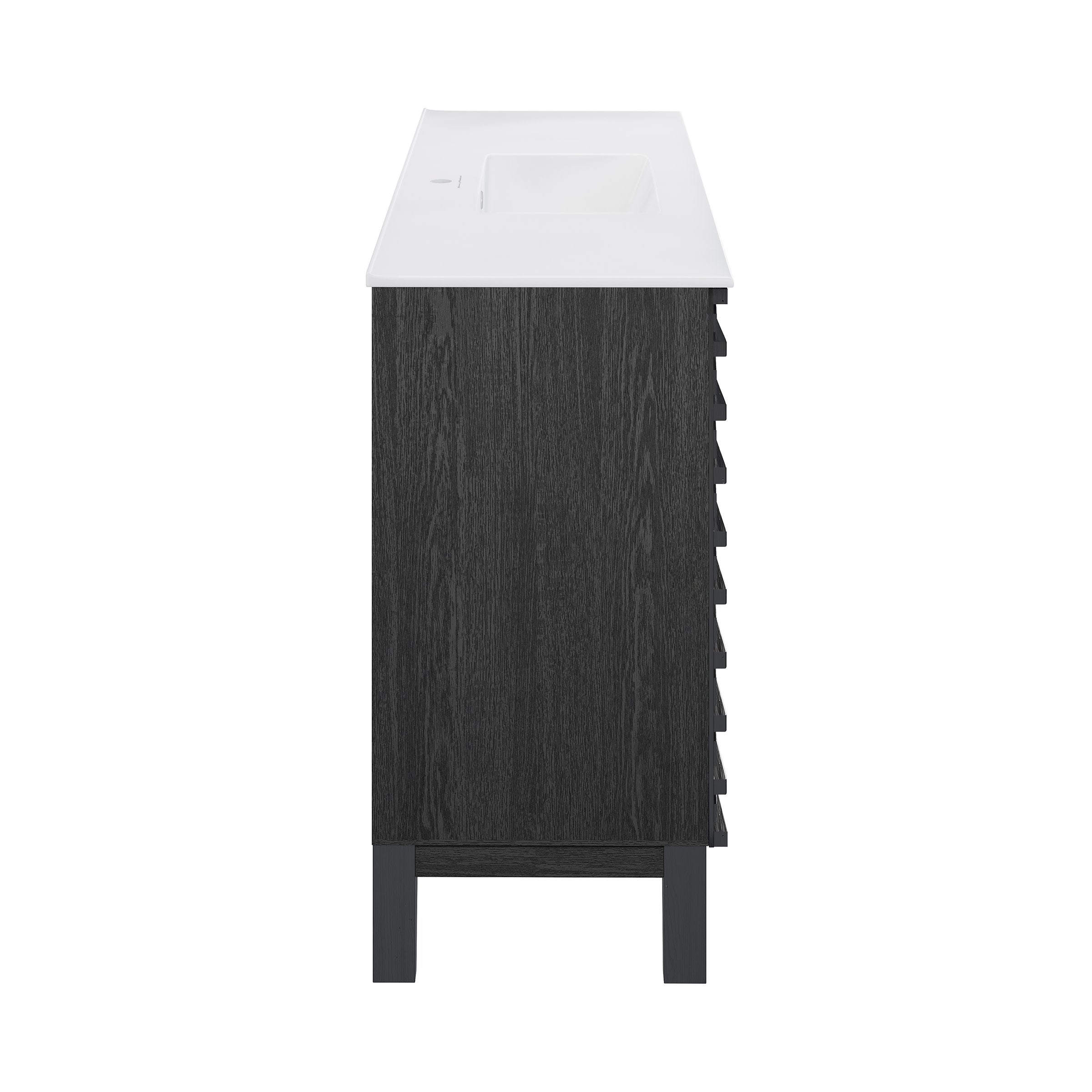 Black Oak / Glossy White / 1-Hole