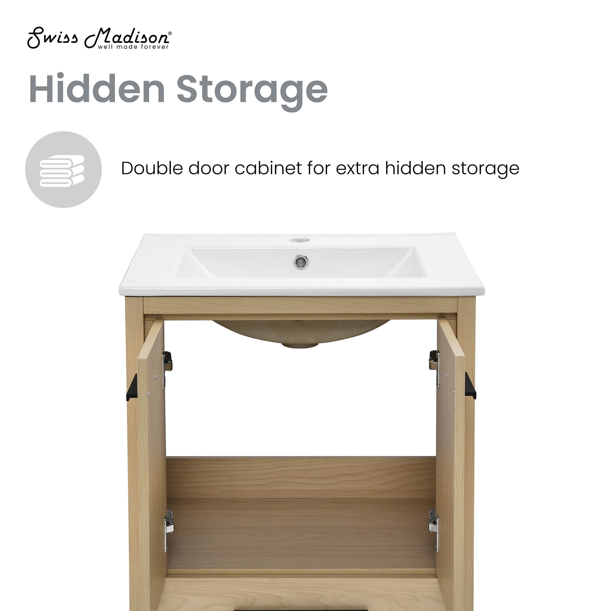 Natural Oak / White / 1-Hole