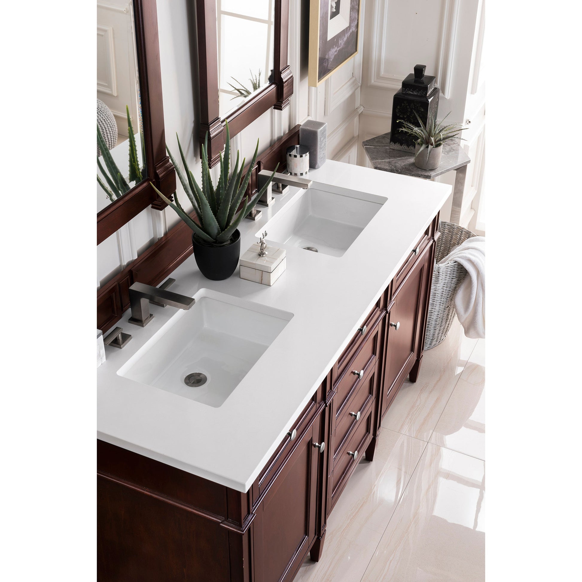 Burnished Mahogany / White Zeus - 3 Faucet Holes