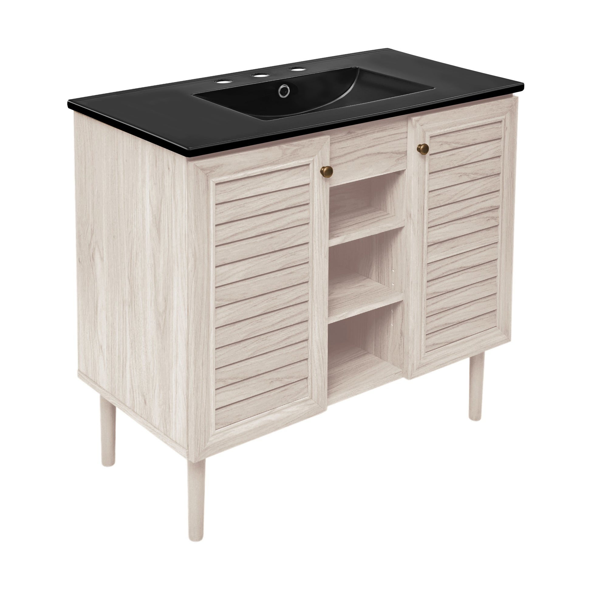 White Oak / Black / 3-Hole