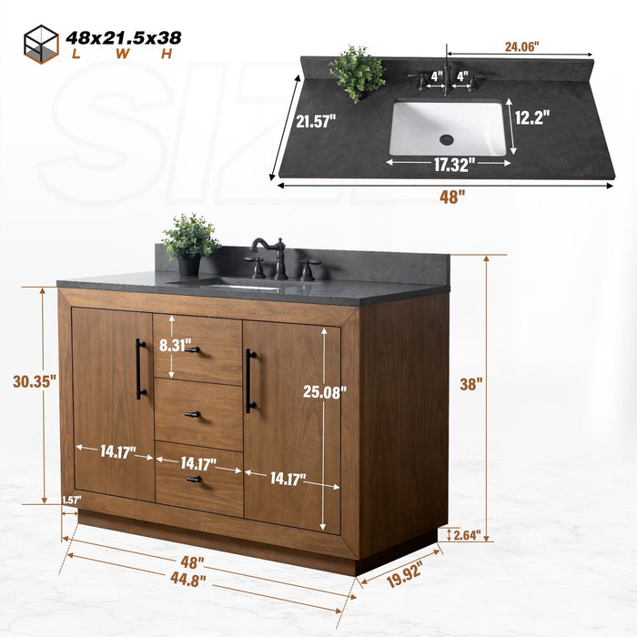 Tan / Black Limestone