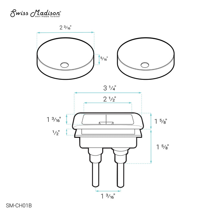 Matte Black / Rectangular / SM-1T106,SM-1T117