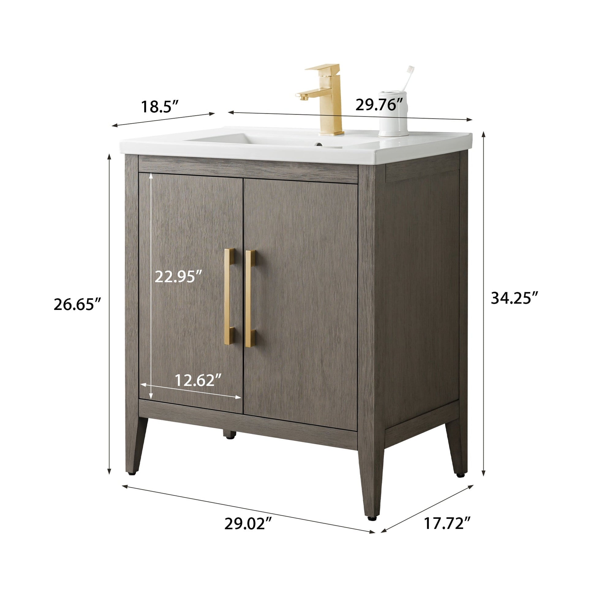 Driftwood Gray / Golden Brushed