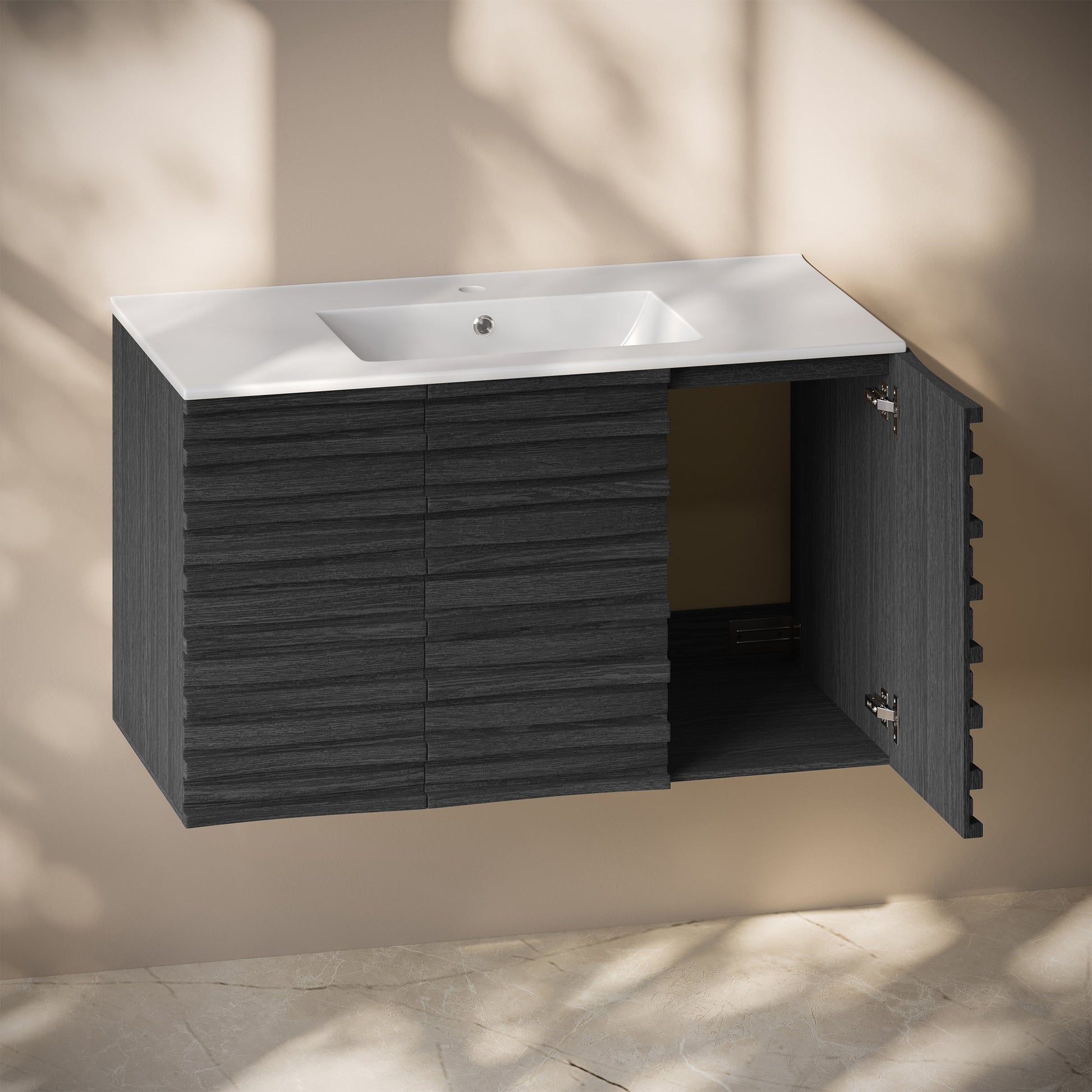 Black Oak / White / 1-Hole