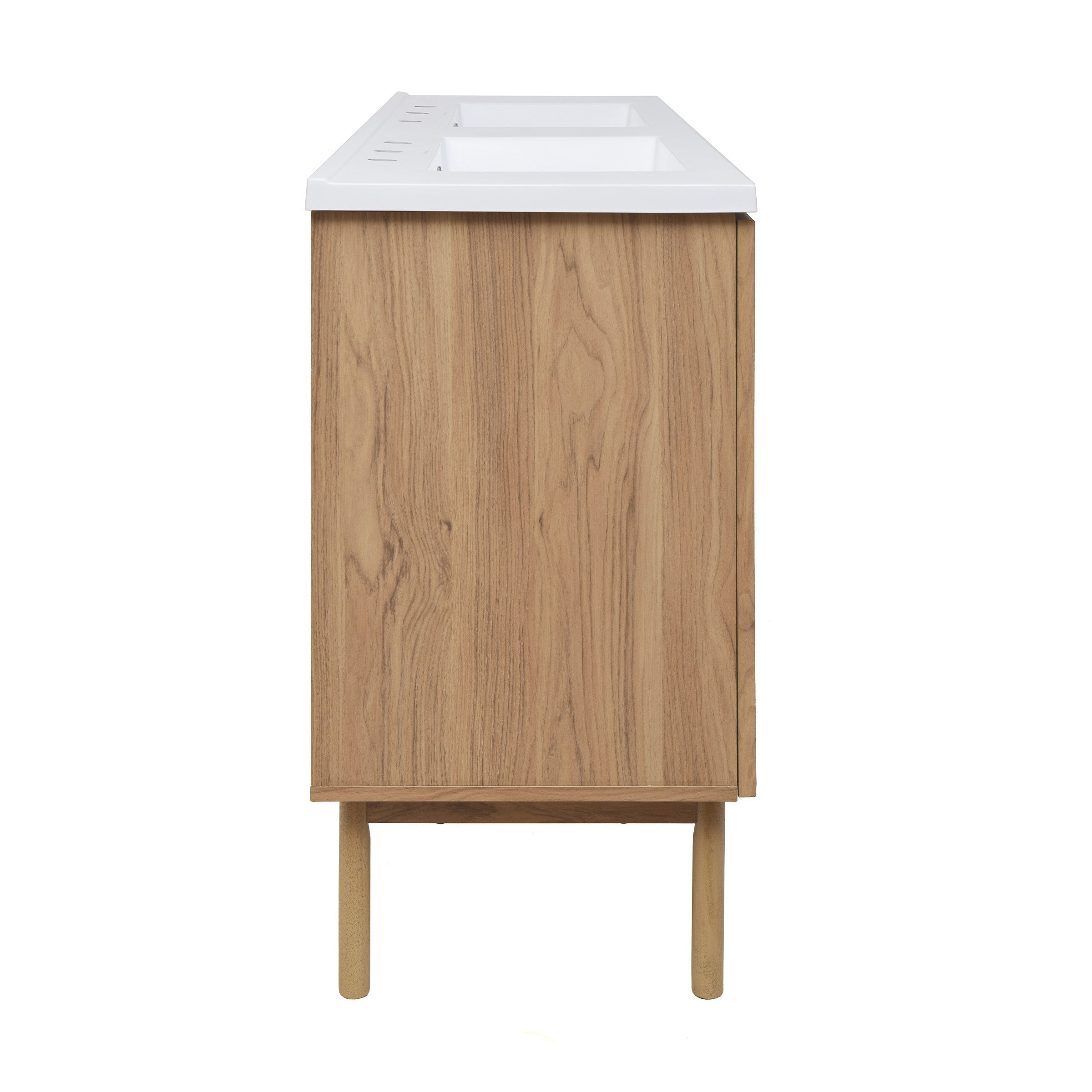 Golden Oak / White / 3-Hole