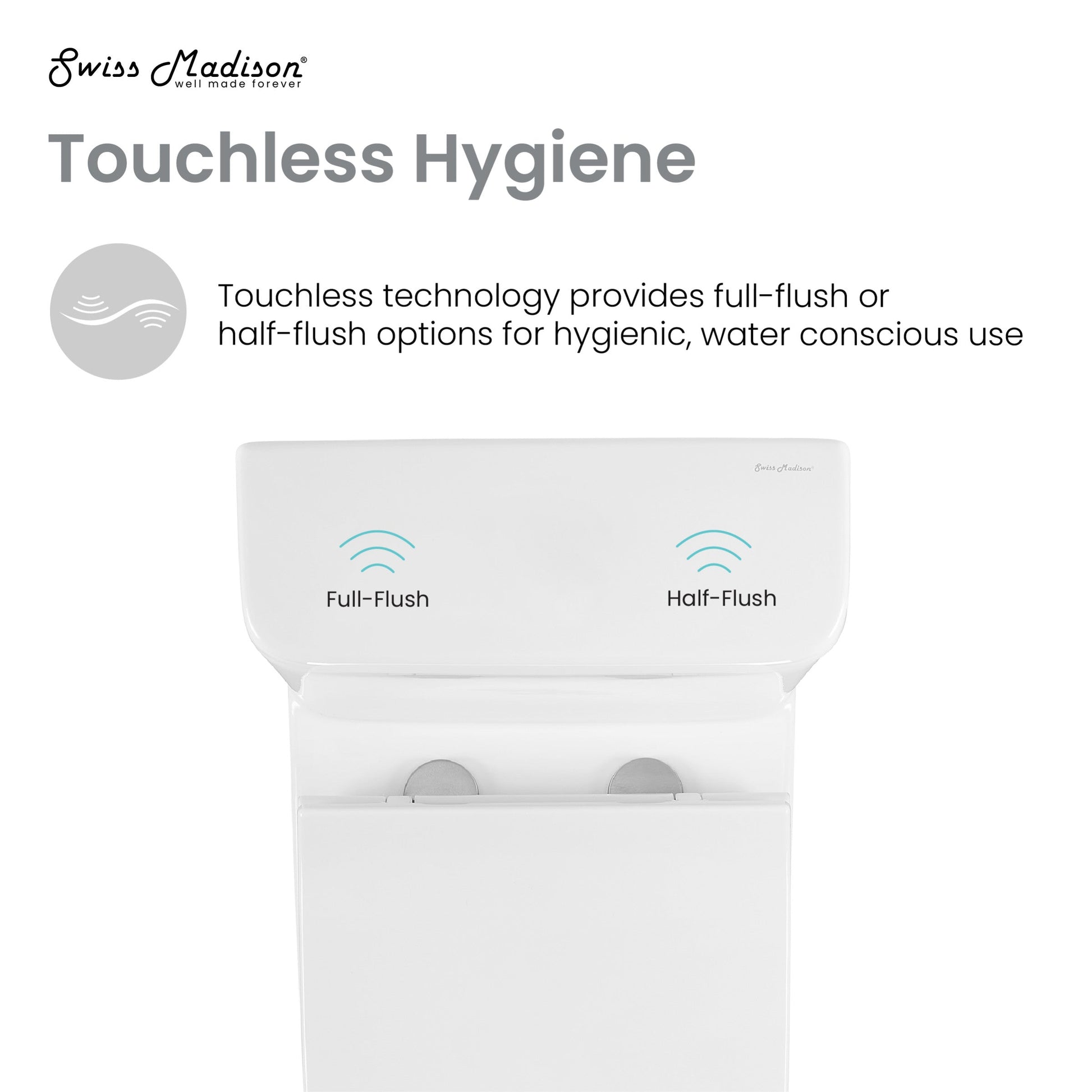 Glossy White / Dual Touchless - Left / Chrome