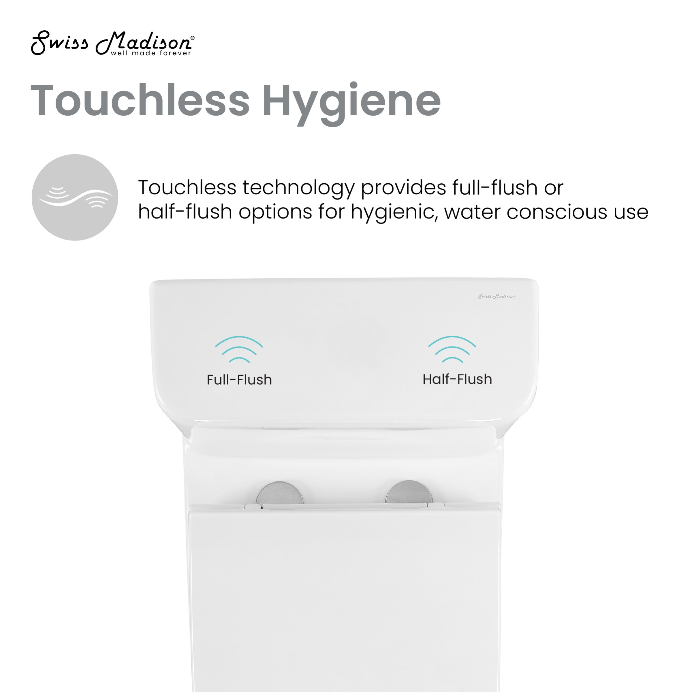 Glossy White / Dual Touchless - Left / Chrome