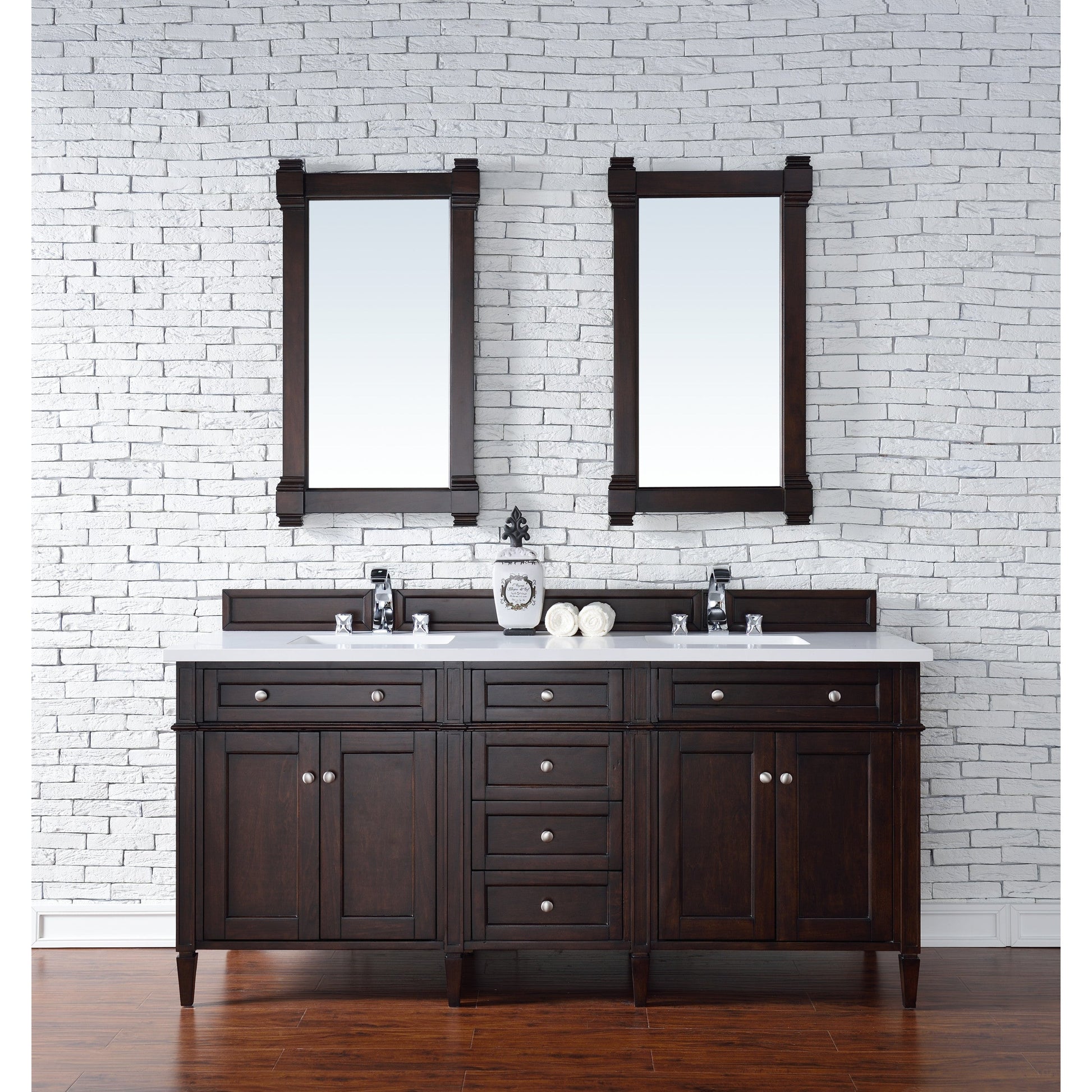Burnished Mahogany / White Zeus - 3 Faucet Holes
