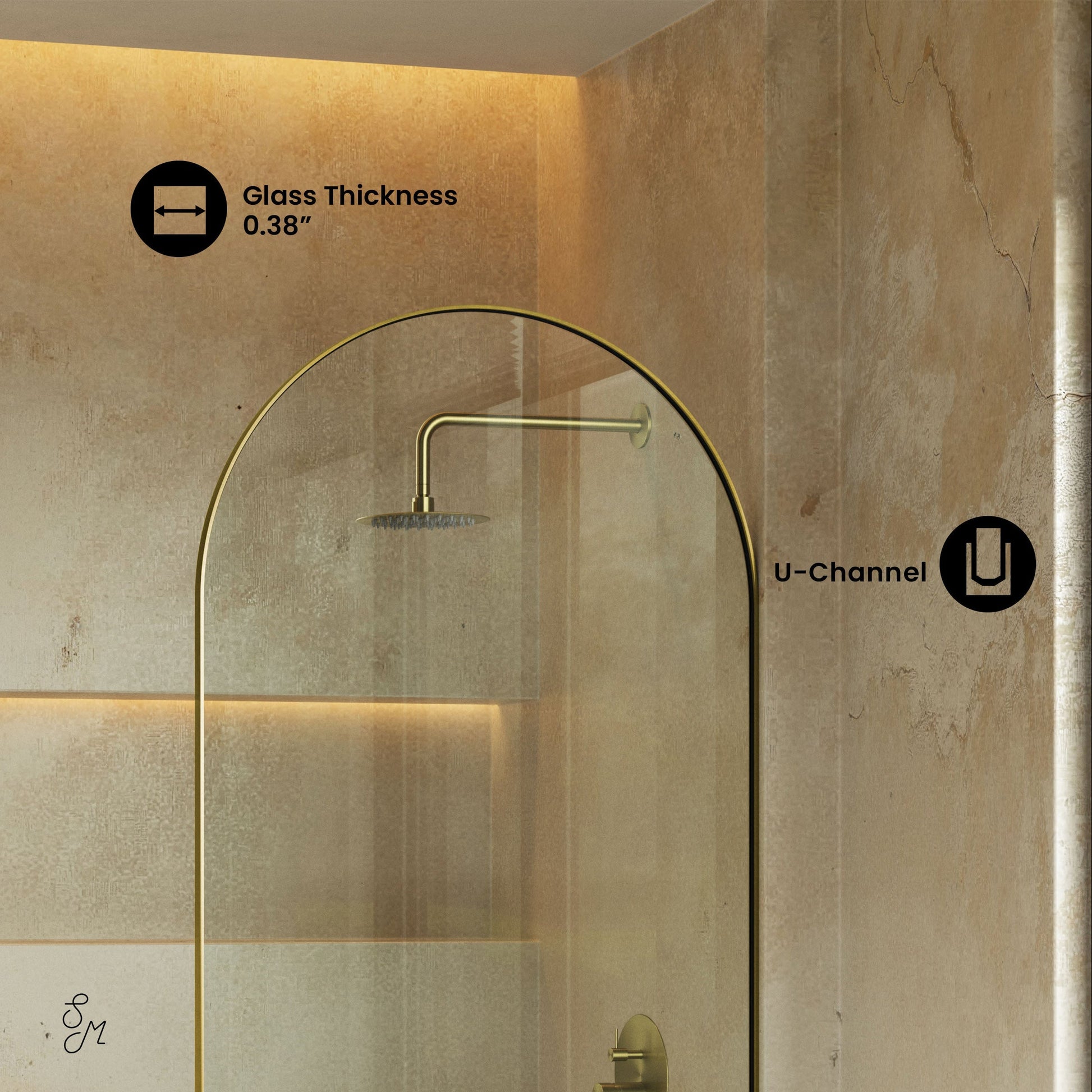 Brushed Gold / Bathtub Door