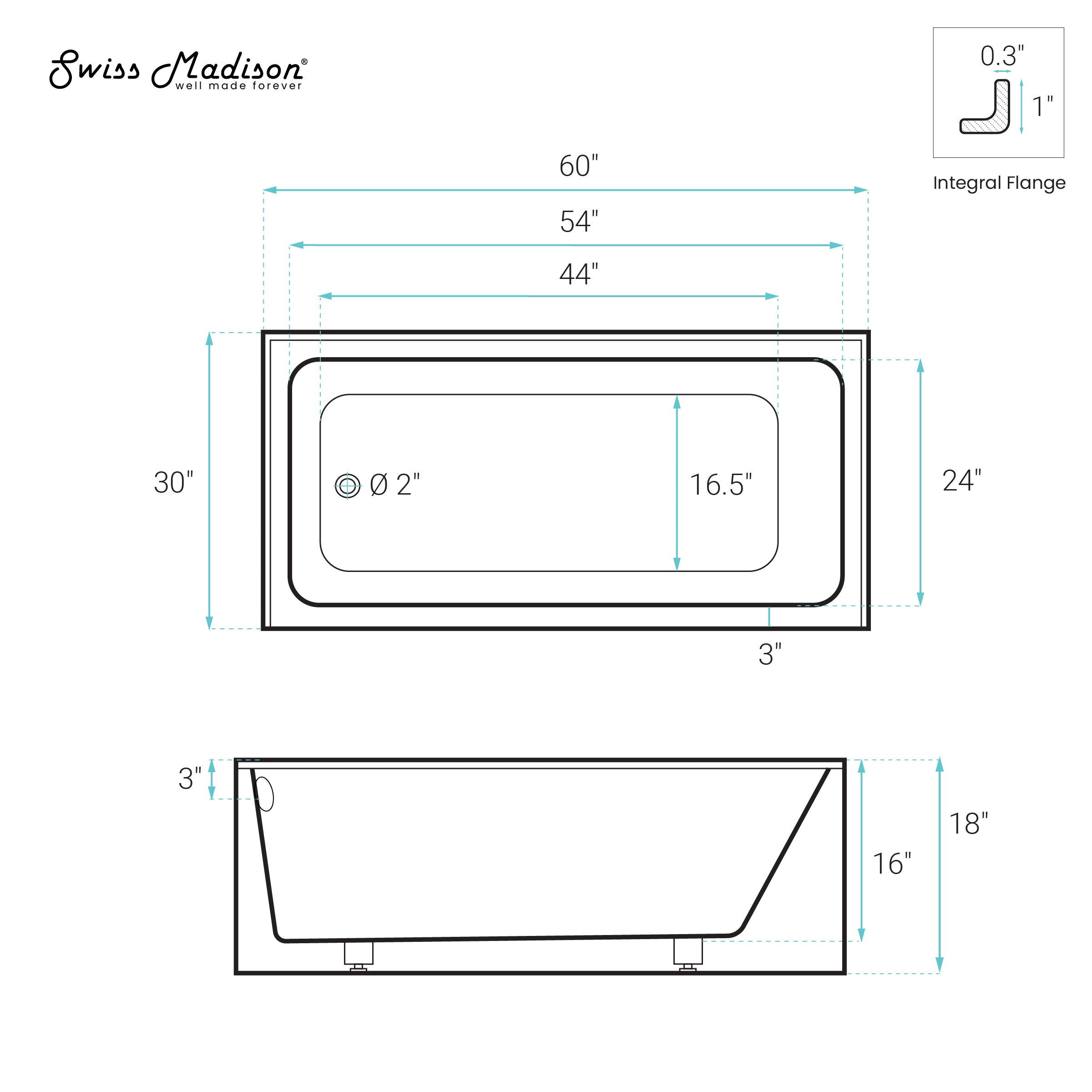 Glossy White / Apron ADA Height / Left