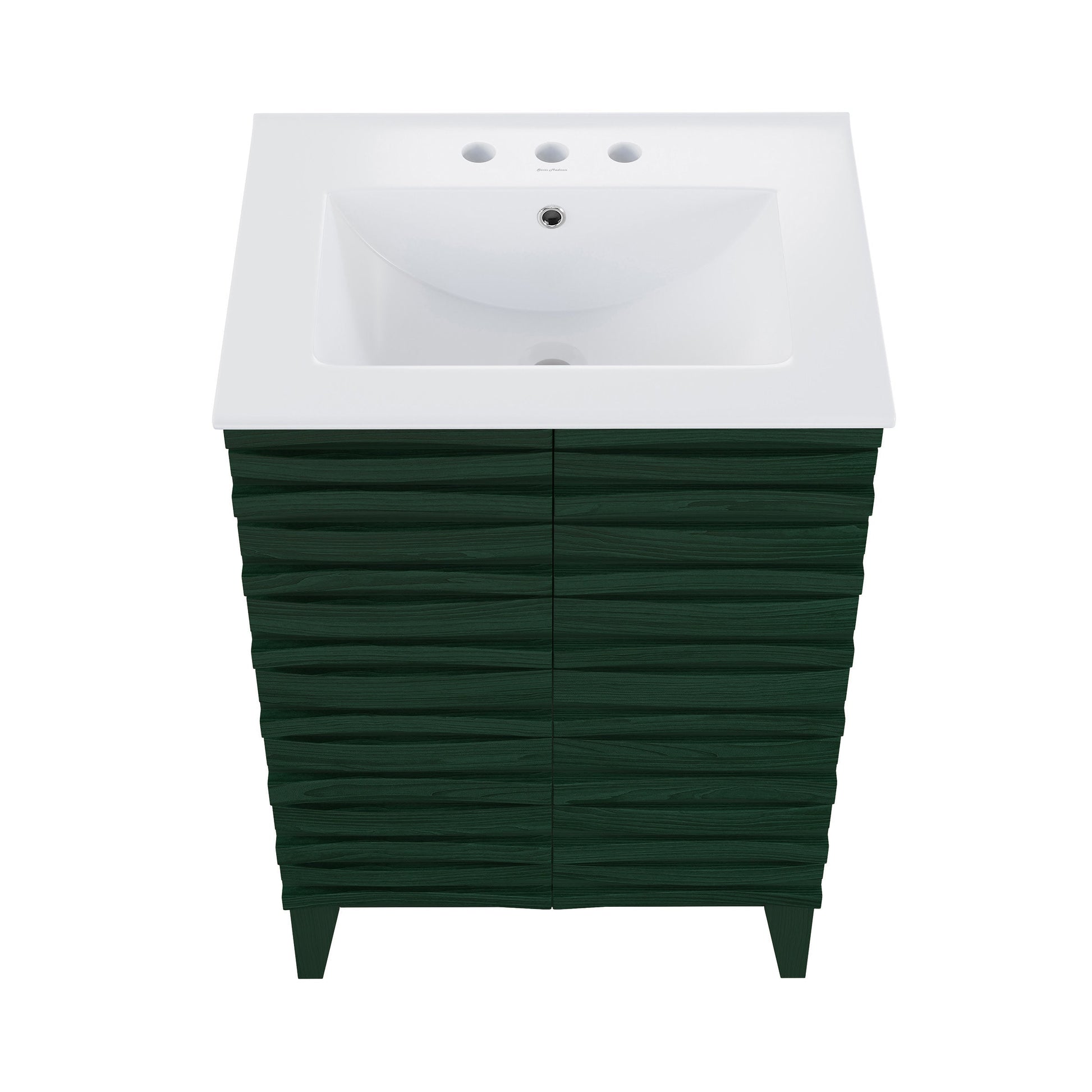 Green Oak / White / 3-Hole - Wide