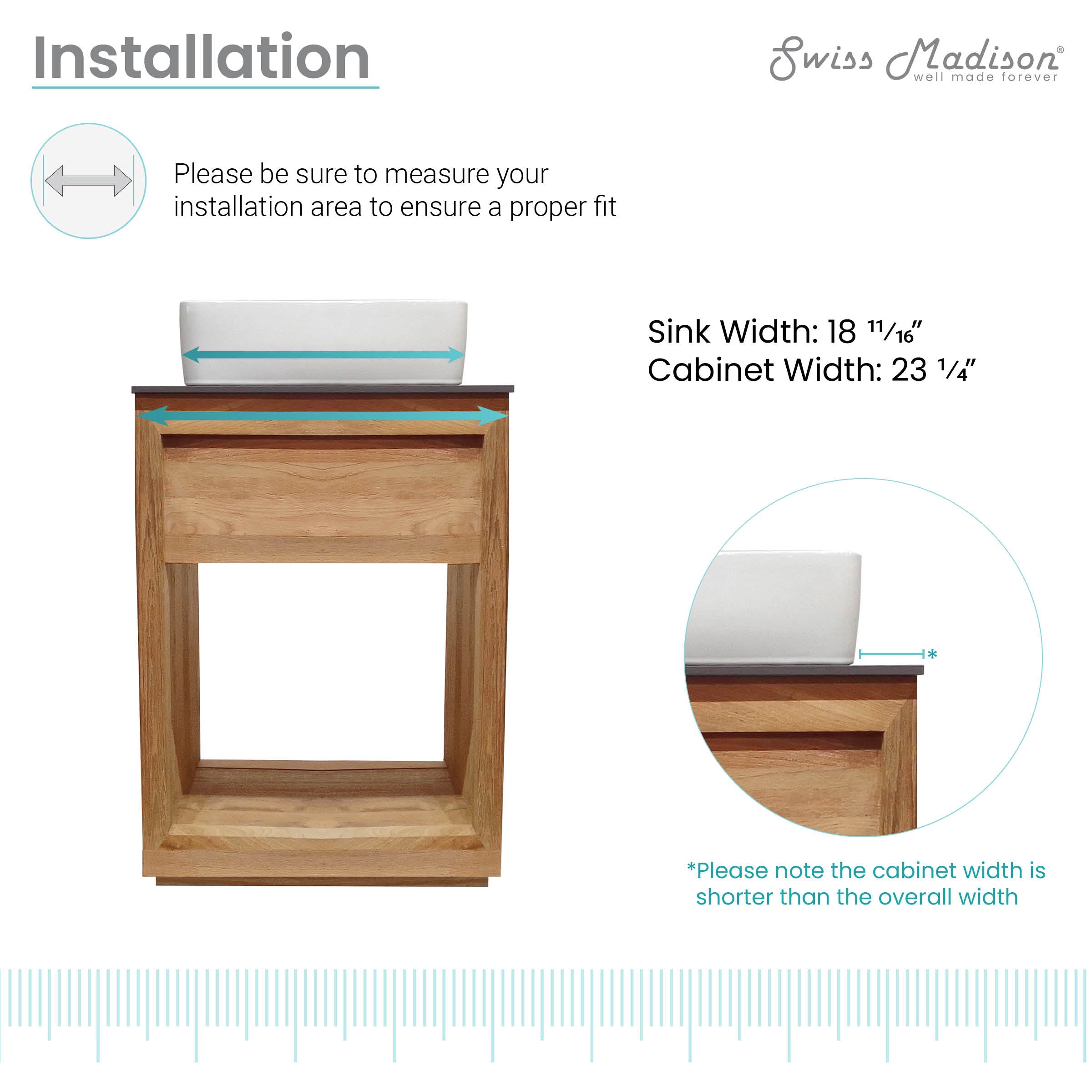 Natural Teak / White / 1-Hole