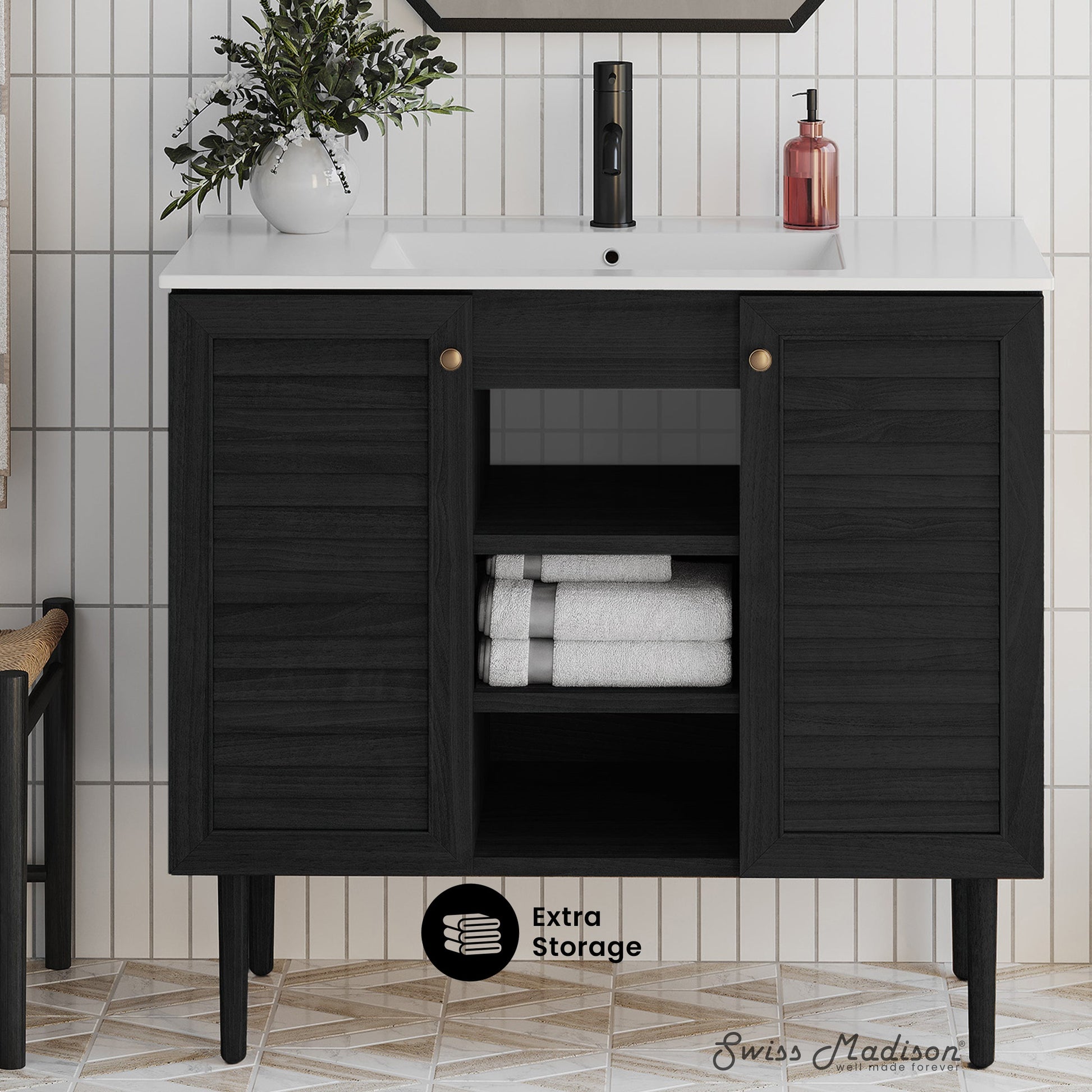 Black Oak / White / 1-Hole