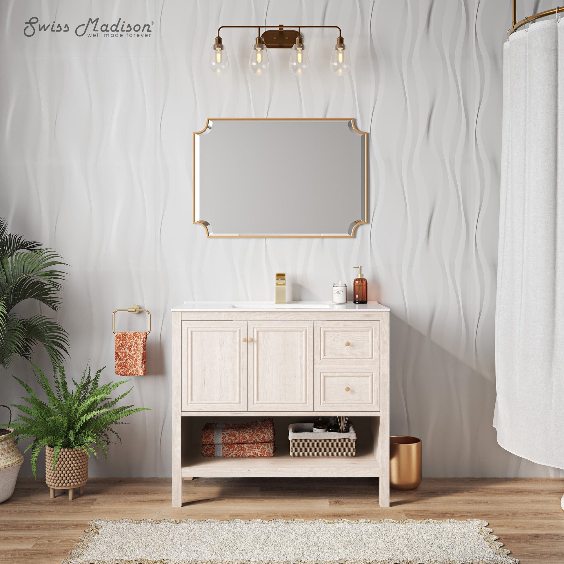 White Oak / White / 1-Hole