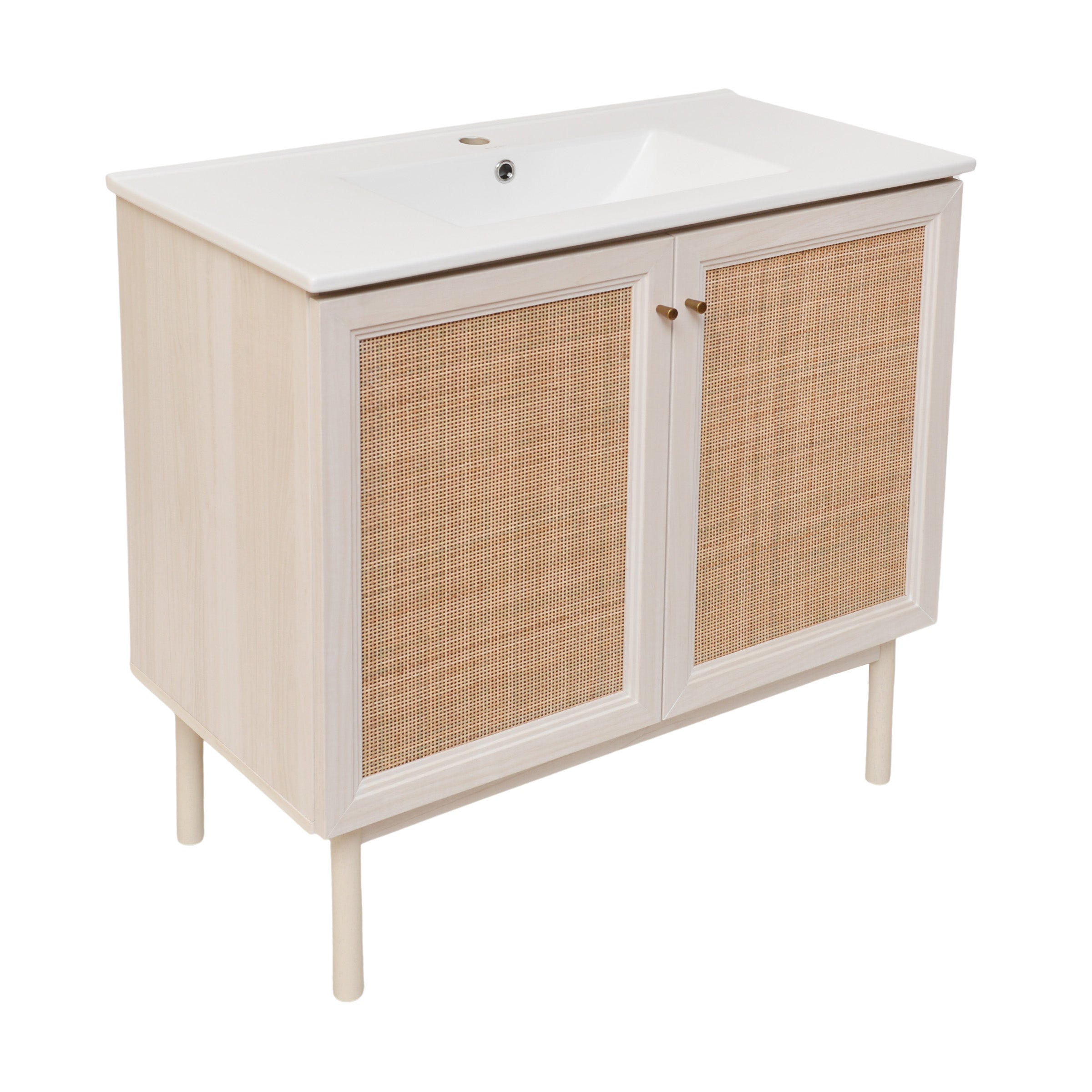 White Oak / White / 1-Hole