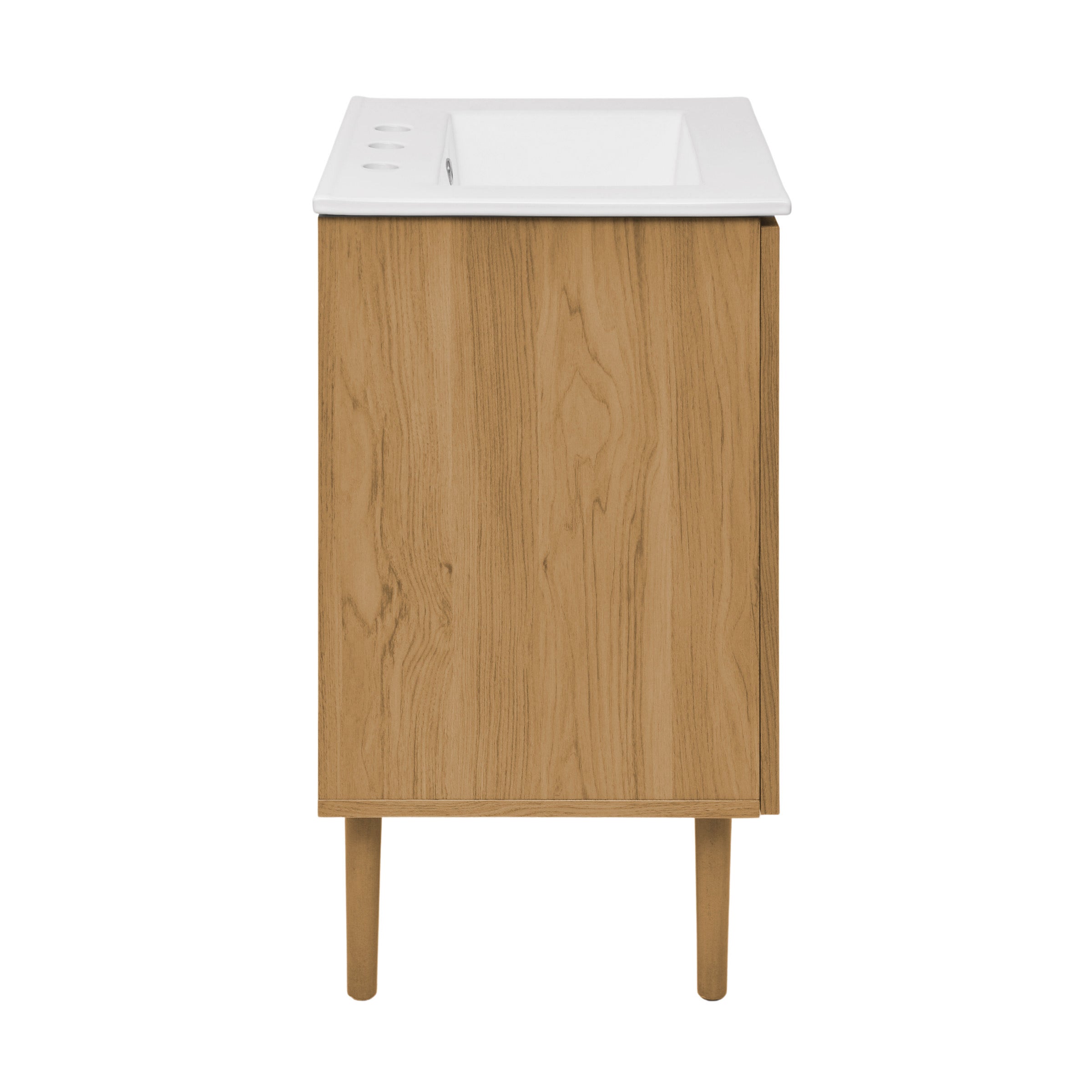 Golden Oak / White / 3-Hole